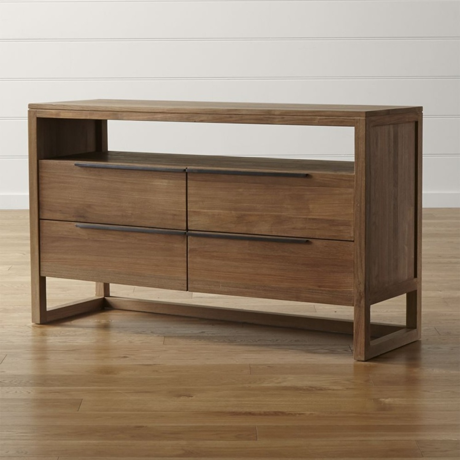 Crate & Barrel Linea II Natural Four-Drawer Dresser - image-4