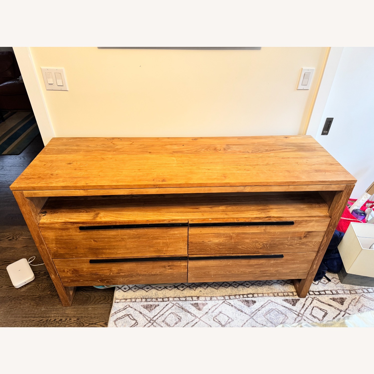 Crate & Barrel Linea II Natural Four-Drawer Dresser - image-2