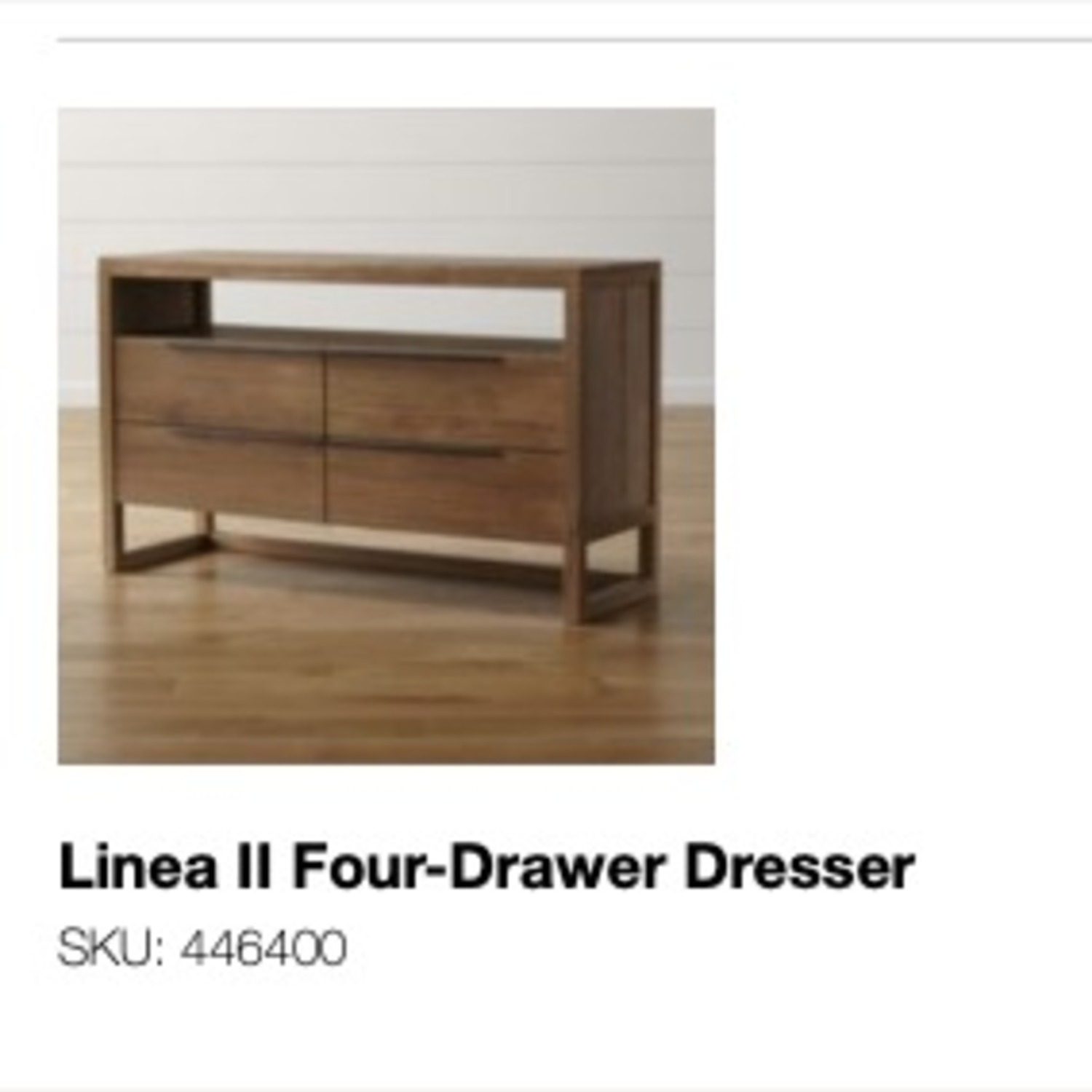 Crate & Barrel Linea II Natural Four-Drawer Dresser - image-3