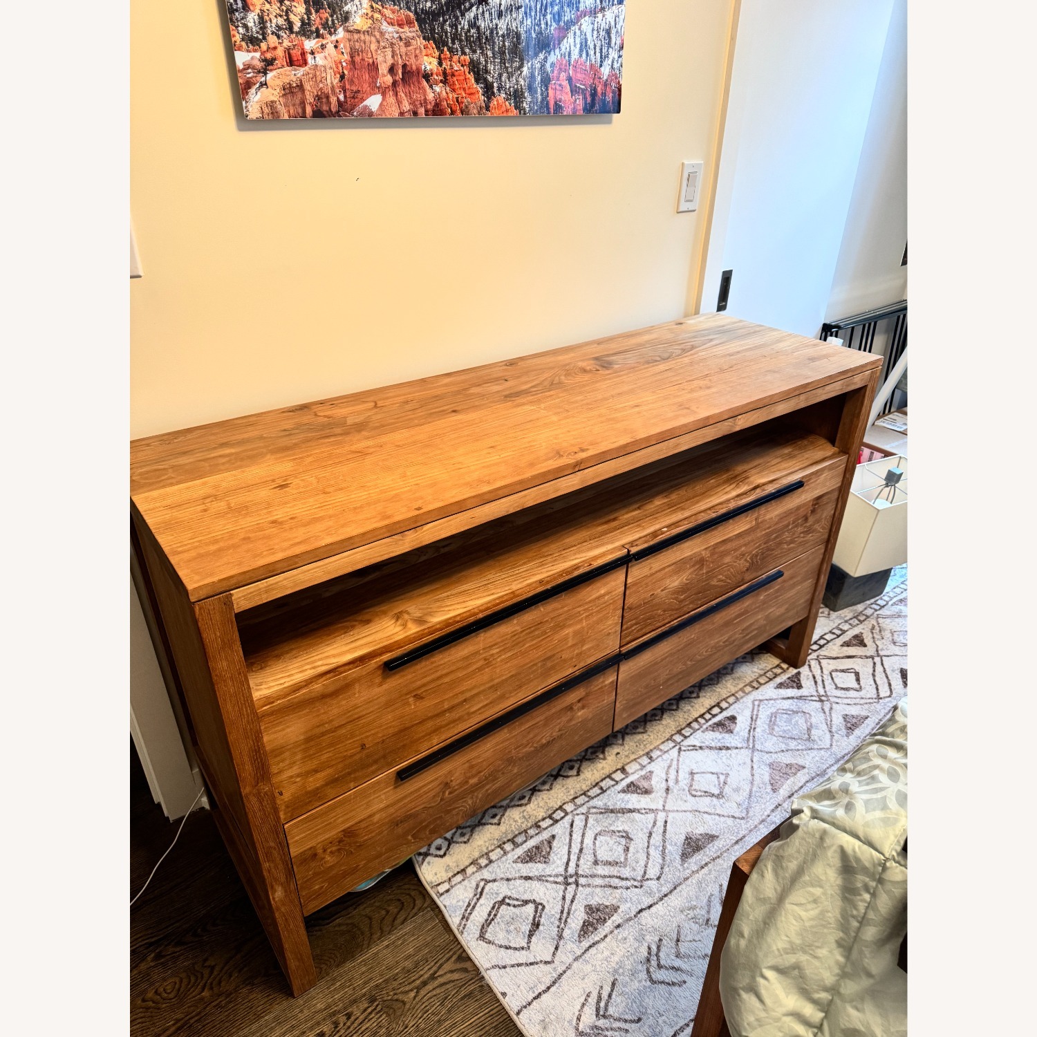 Crate & Barrel Linea II Natural Four-Drawer Dresser - image-1