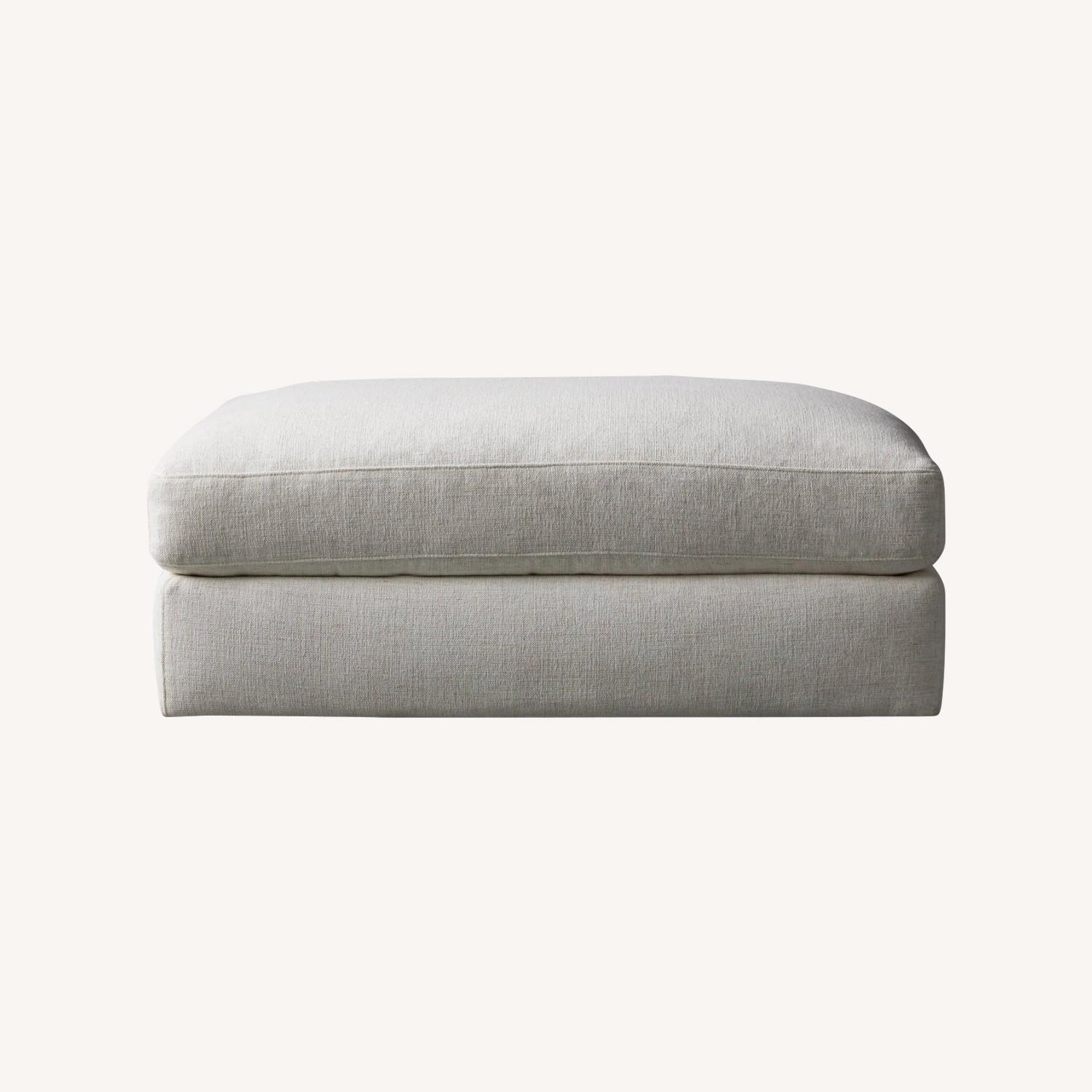 Arhaus Beale Square Ottoman - Snow Nomad - image-0