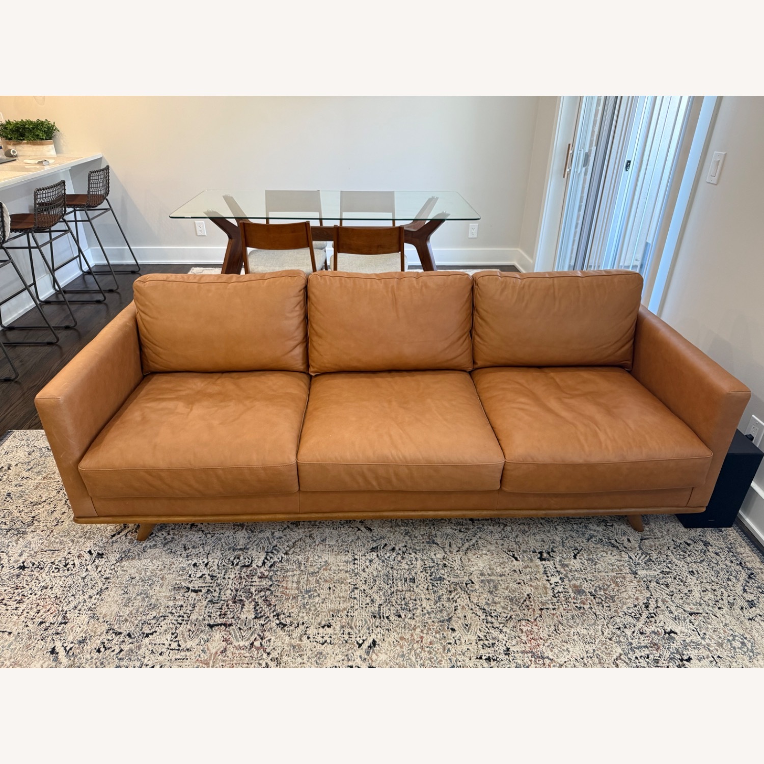 Poly & Bark Nolita Sofa Cognac Tan Leather - image-1