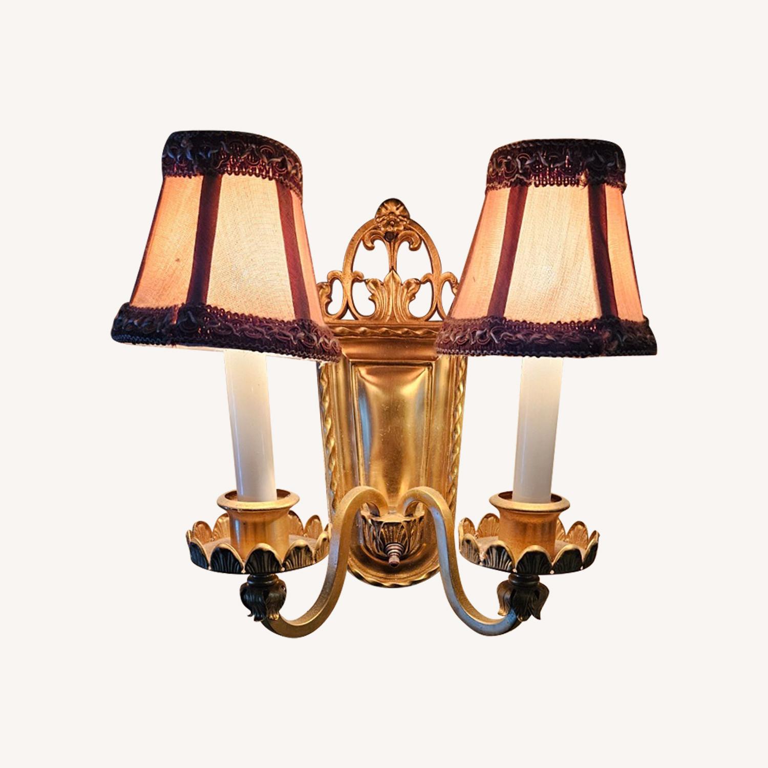 Vintage 1920s Bronze Wall Sconces  - image-0