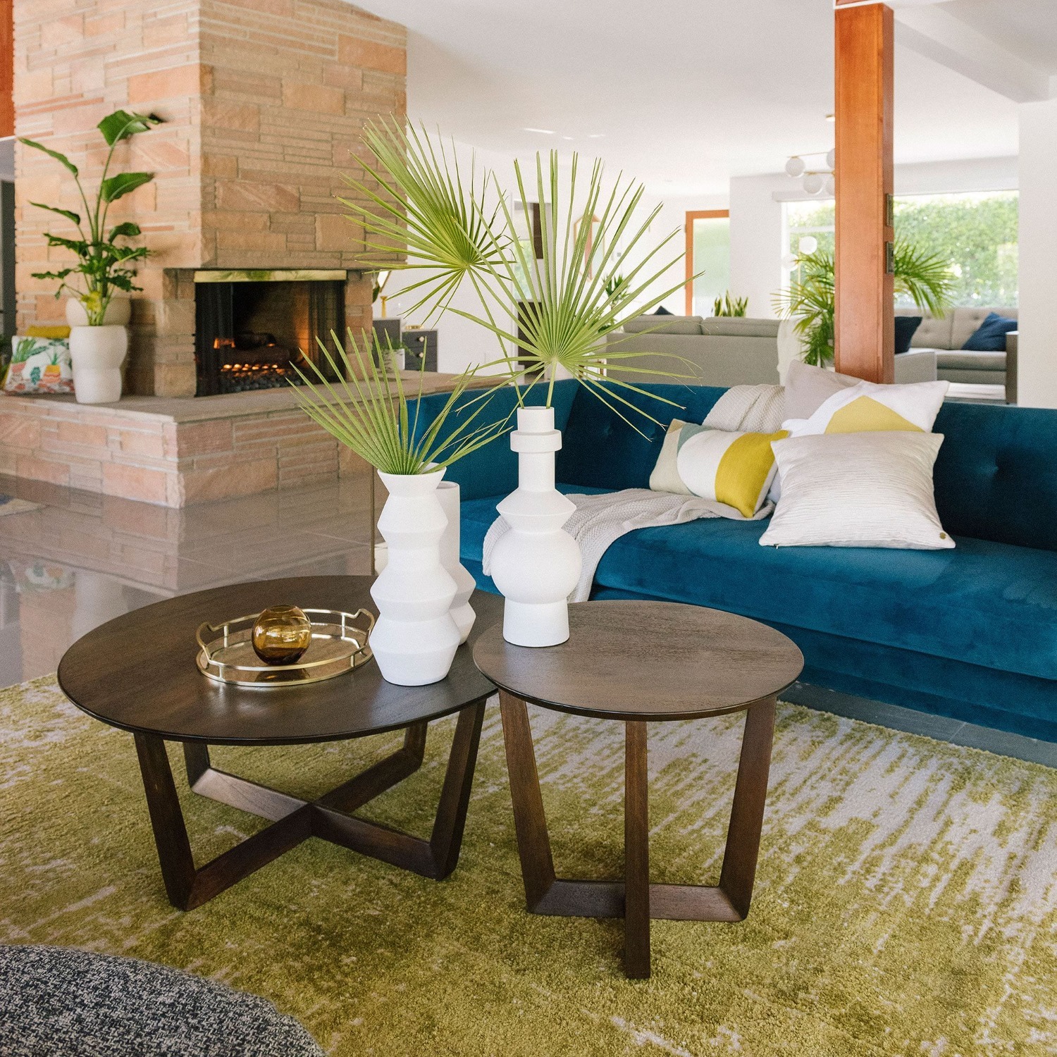 West Elm Stowe Round Coffee Table (36") - image-1