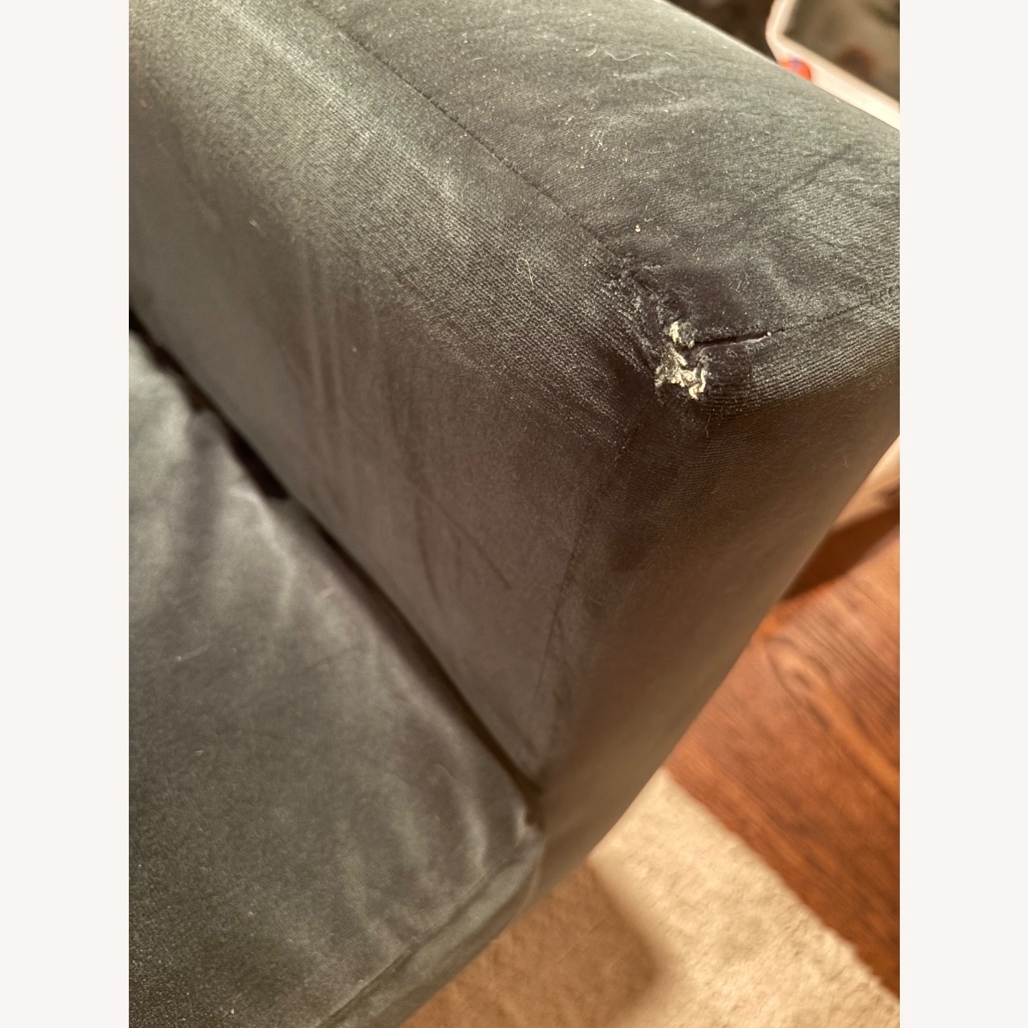 West Elm Harmony 92” Green Velvet Sofa - image-6