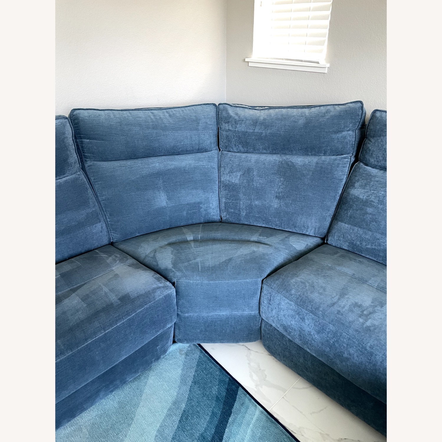 Living Spaces Pippa Blue Sectional Sofa - image-6