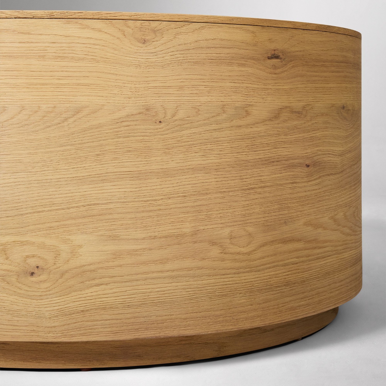 West Elm Volume Round Drum Coffee Table - Wood - image-3