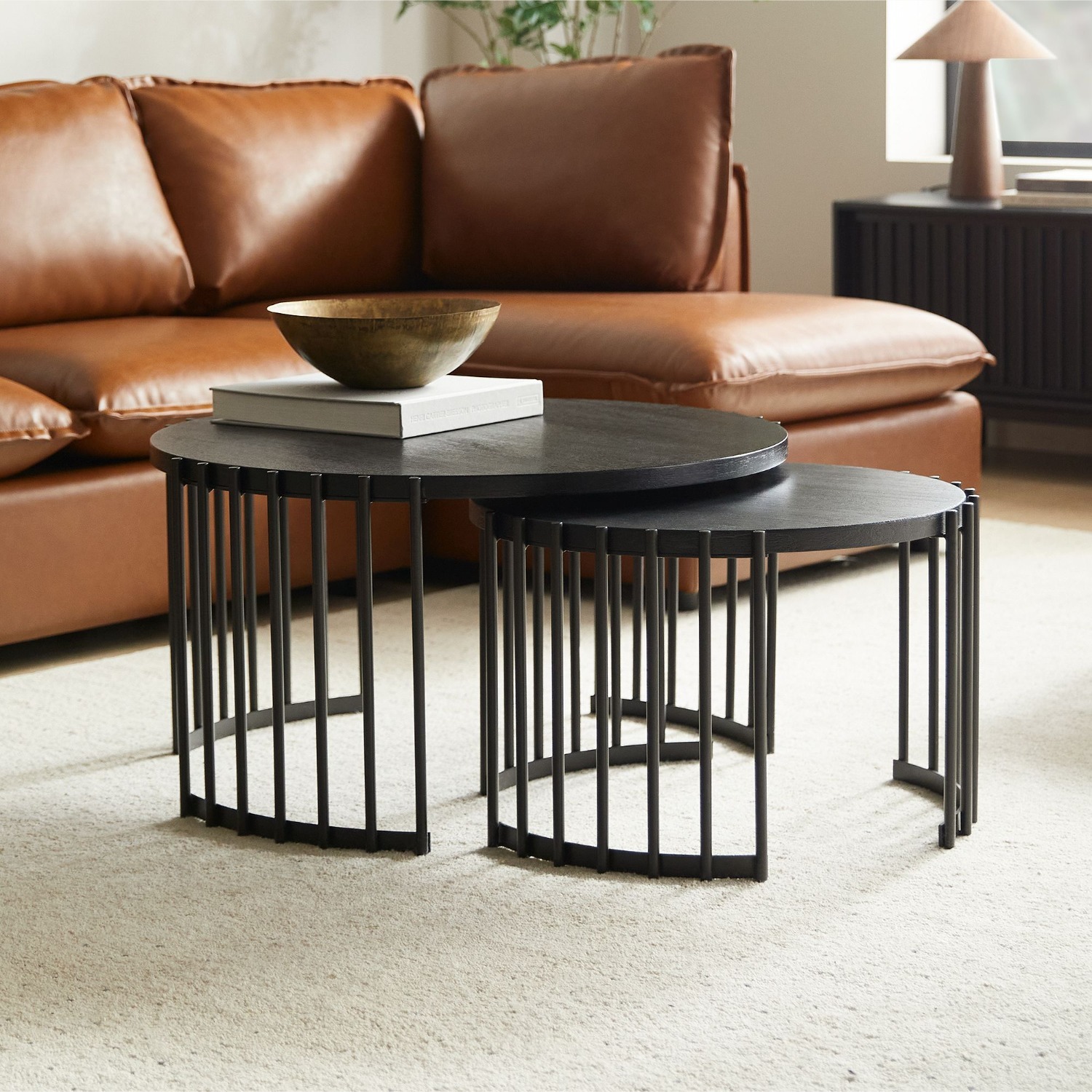 West Elm Spoke Nesting Coffee Tables - image-6