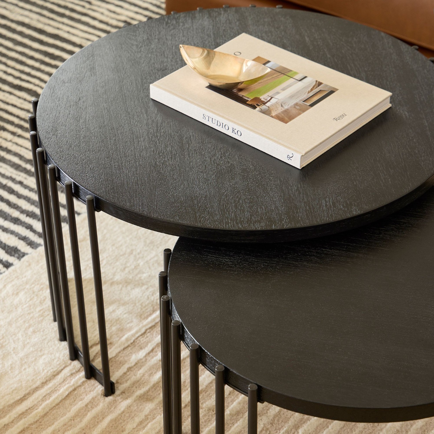 West Elm Spoke Nesting Coffee Tables - image-3