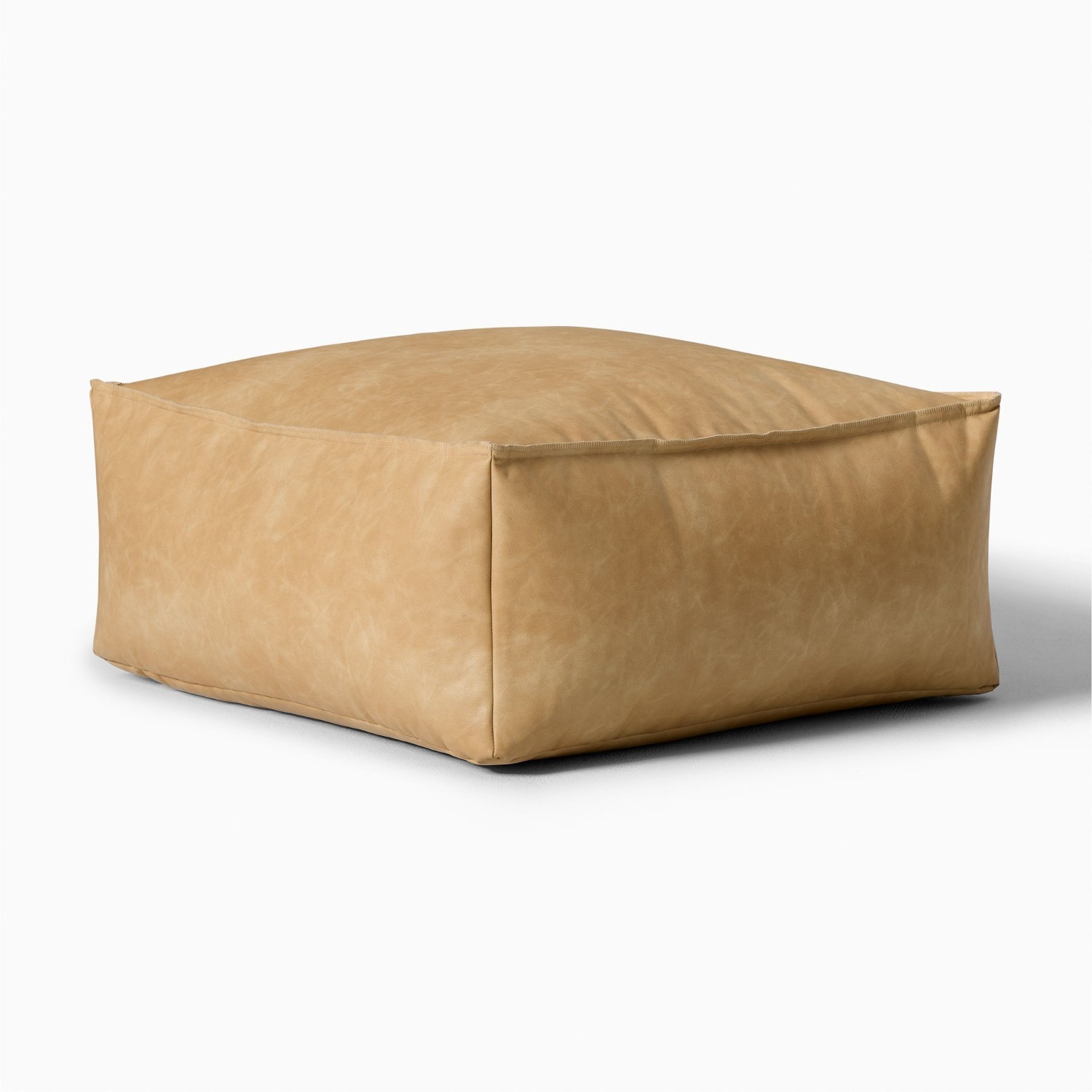 West Elm Vegan Leather Lounger Ottoman - image-1