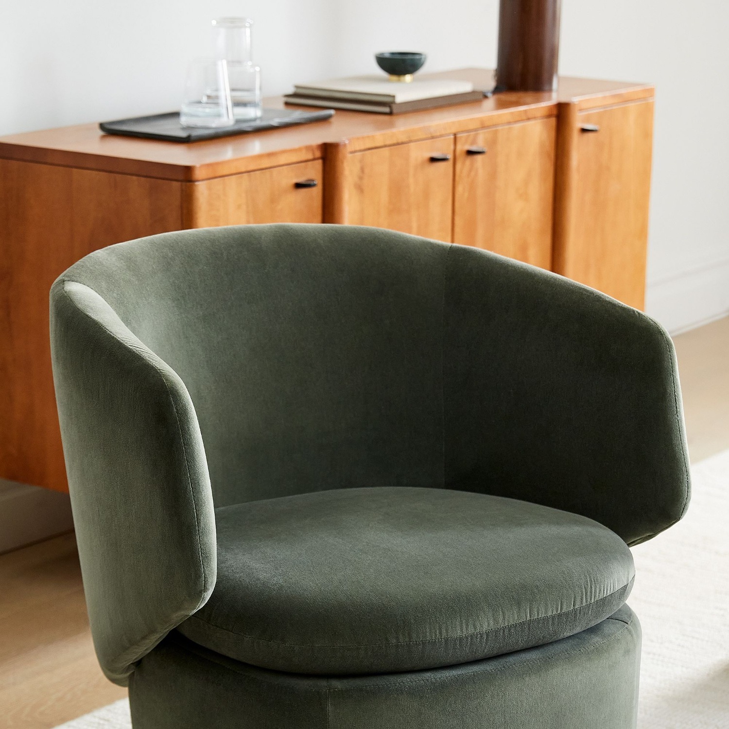 West Elm Crescent Swivel Chair - image-4