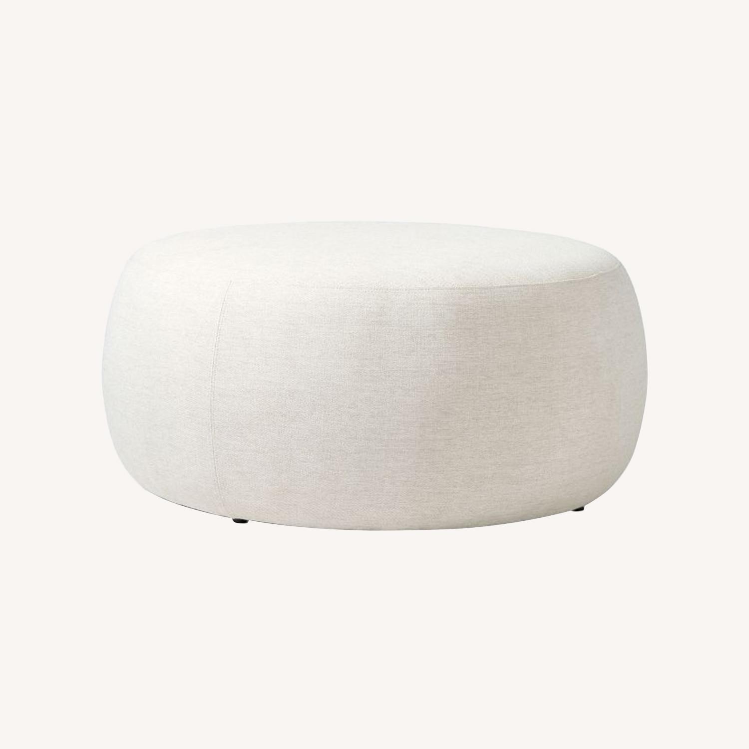 West Elm Cobble Ottoman - image-0