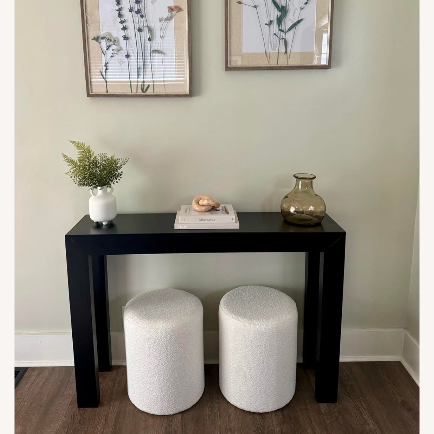 Mid Century Modern Black Wood Console Table - image-3