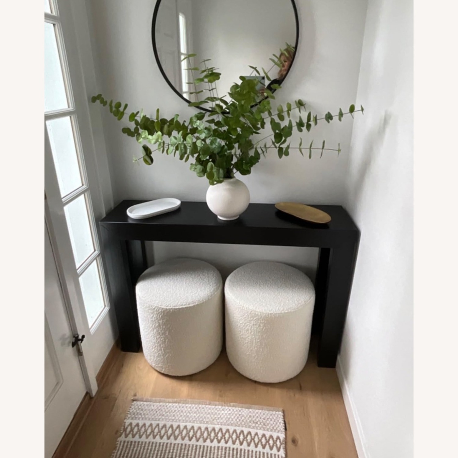 Mid Century Modern Black Wood Console Table - image-2