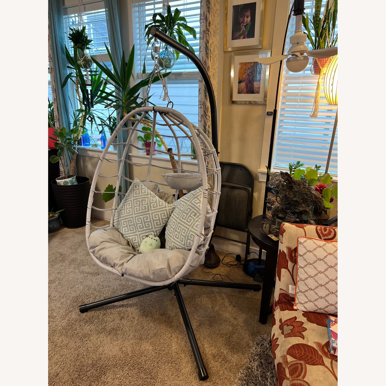 Egg Chair with Stand/Hammock Swing Chair - image-1