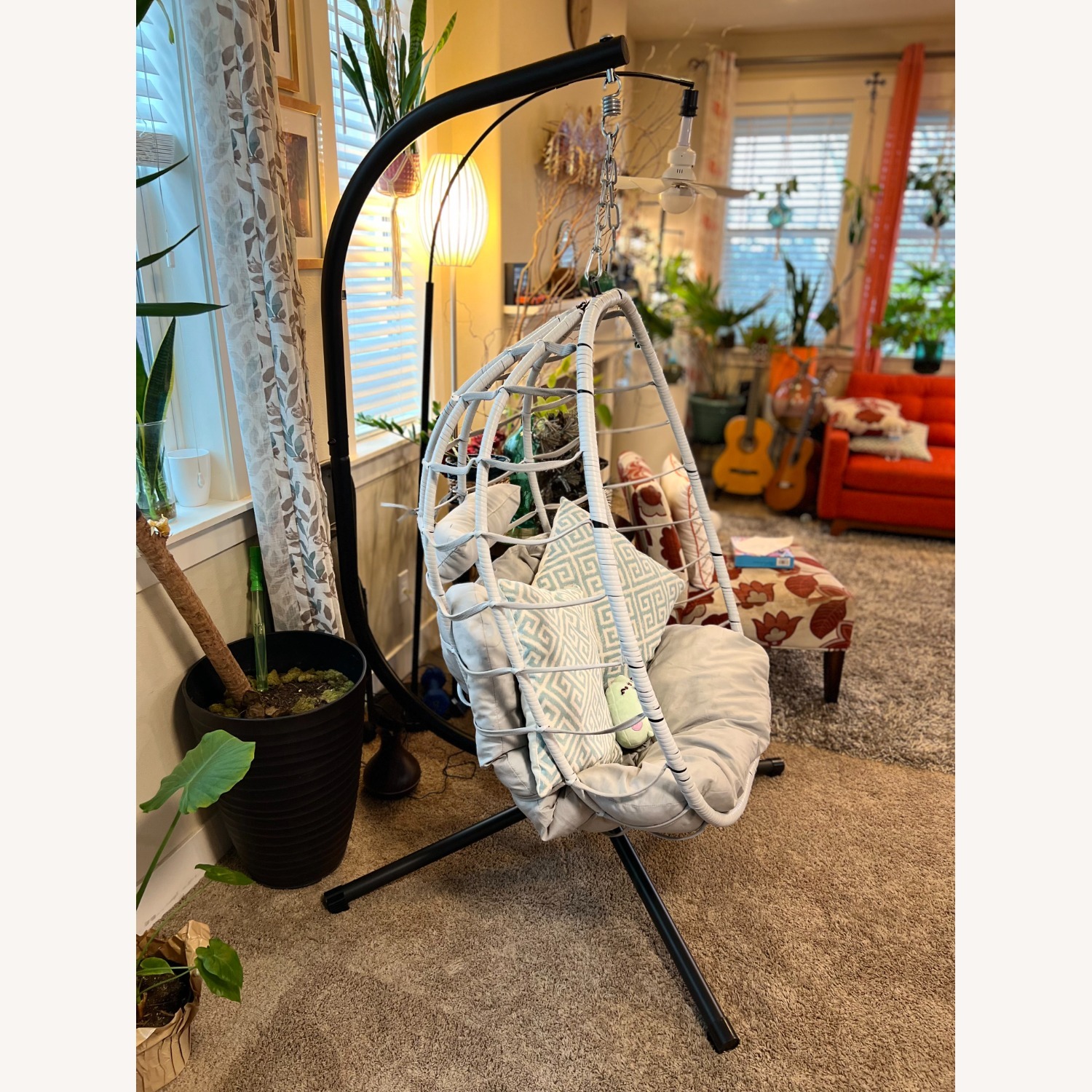 Egg Chair with Stand/Hammock Swing Chair - image-5