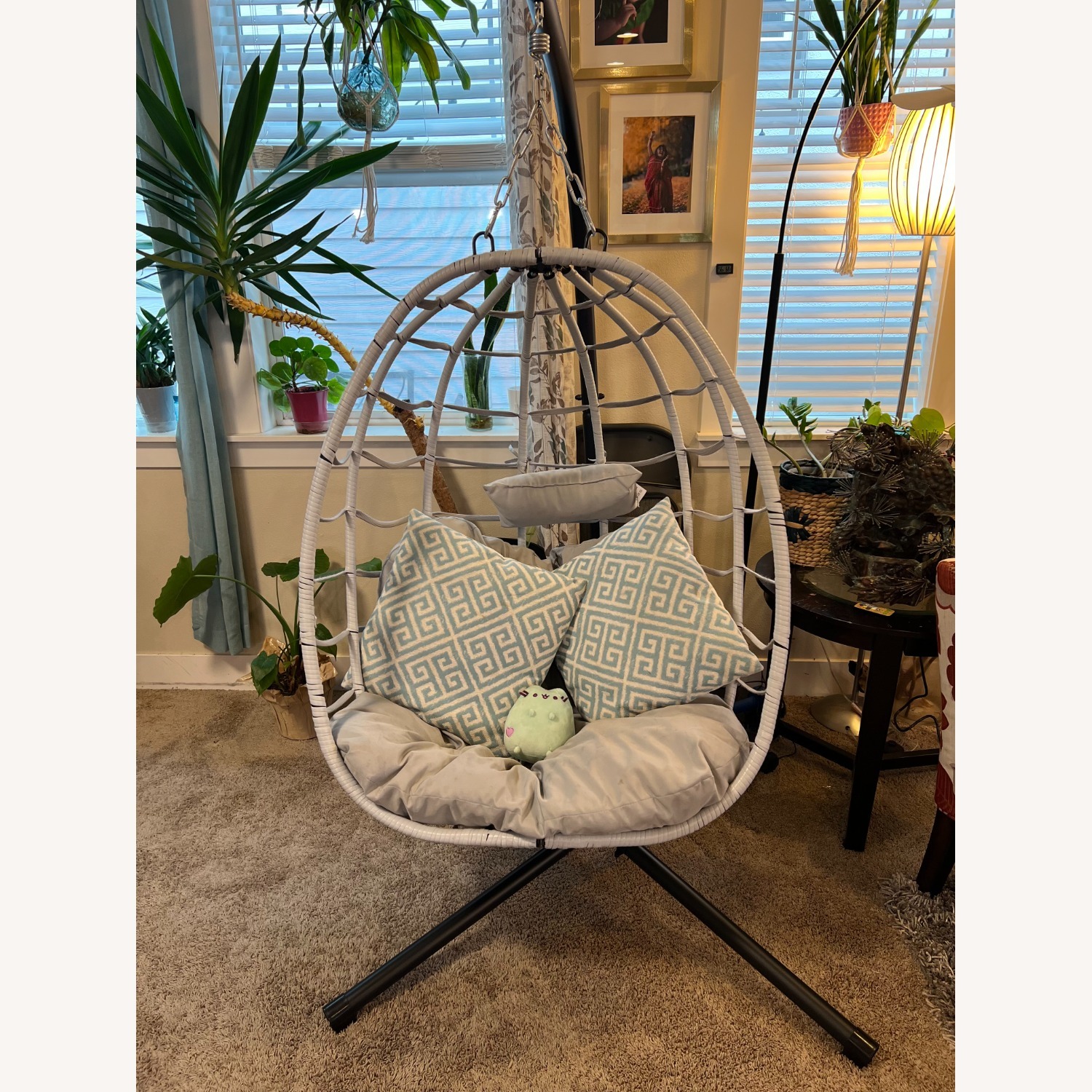 Egg Chair with Stand/Hammock Swing Chair - image-3