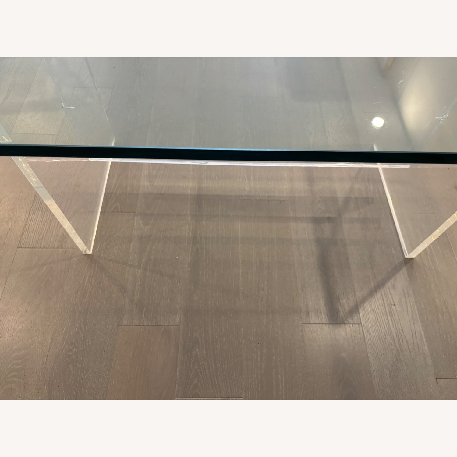 Clear Acrylic and Glass Rectangular Dining Table  - image-6