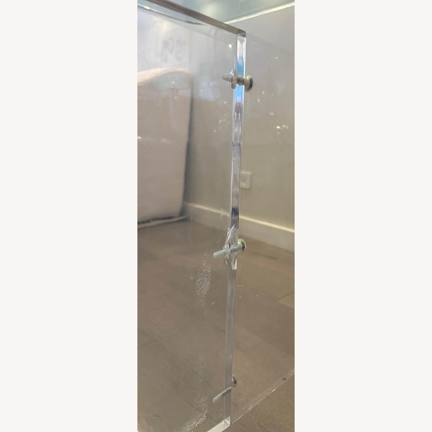 Clear Acrylic and Glass Rectangular Dining Table  - image-10