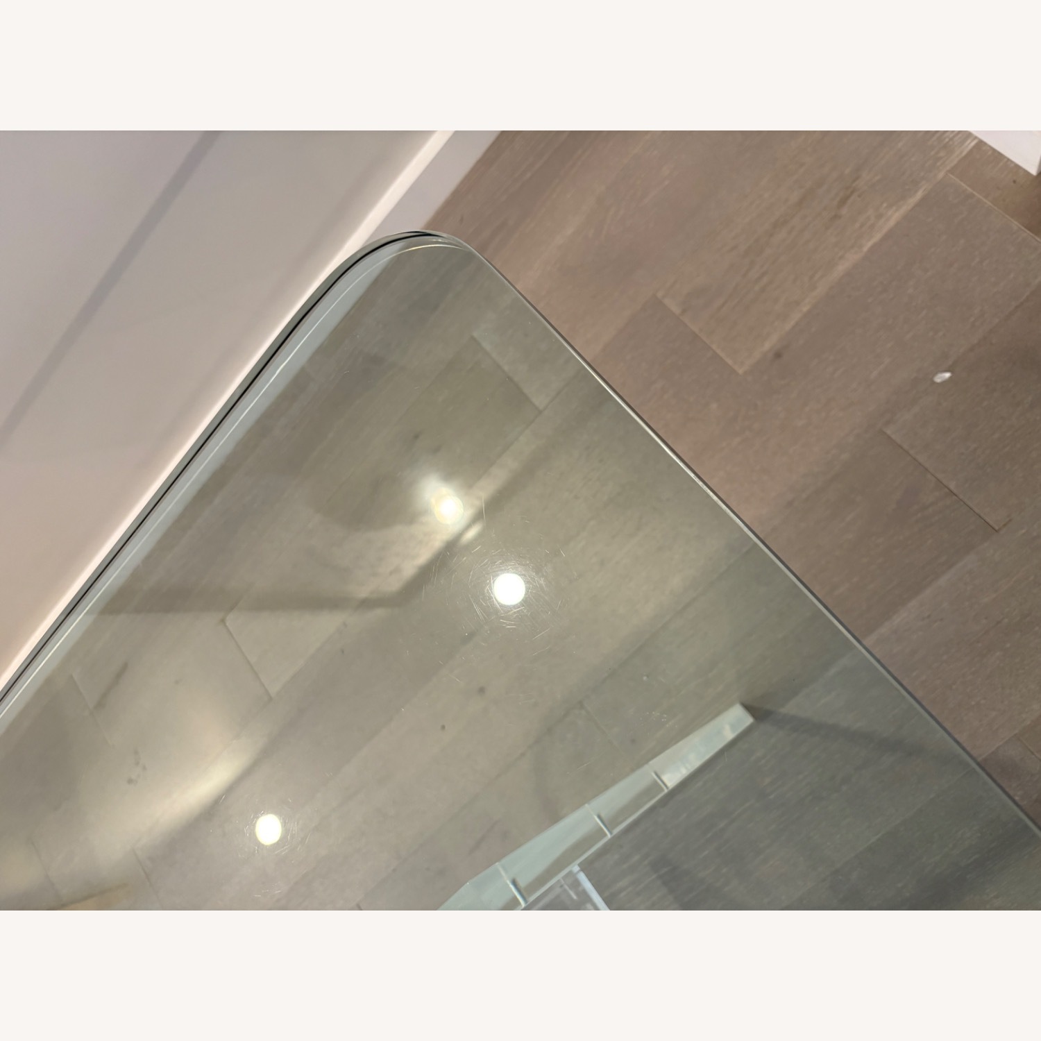 Clear Acrylic and Glass Rectangular Dining Table  - image-7