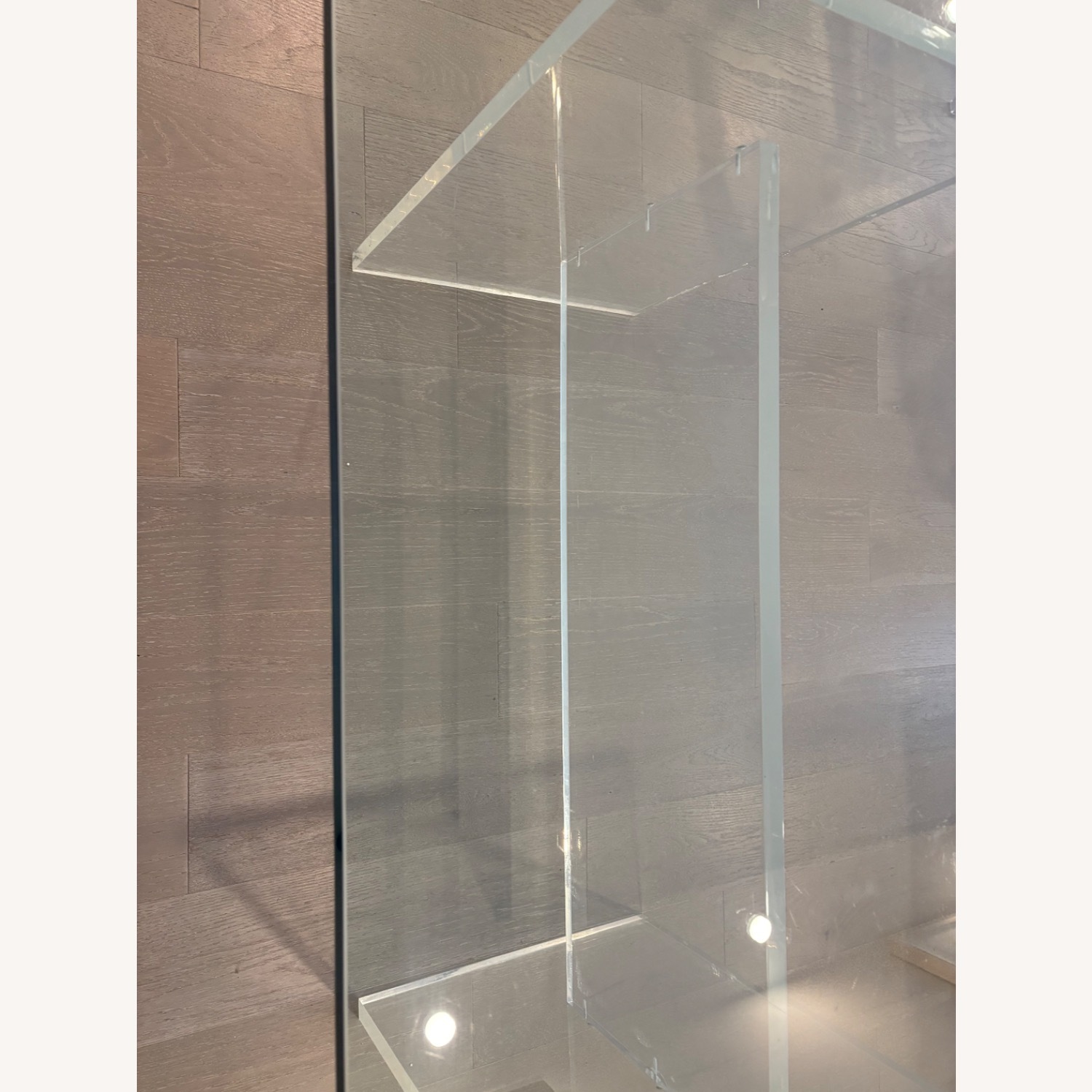 Clear Acrylic and Glass Rectangular Dining Table  - image-5