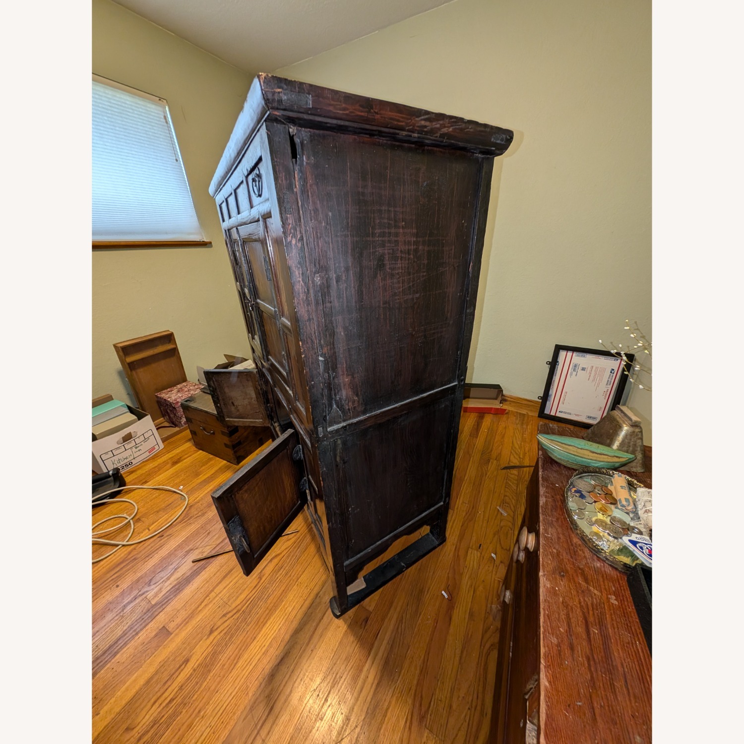 19th Century Elmwood Asian Kitchen Cabinet - image-6