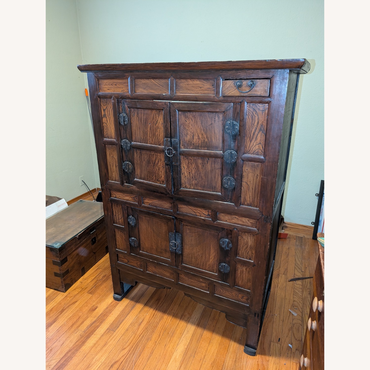 19th Century Elmwood Asian Kitchen Cabinet - image-8