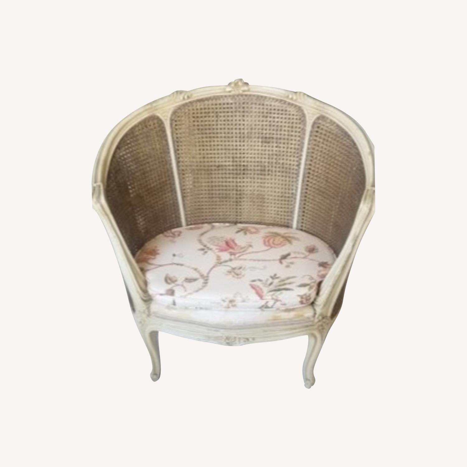 Vintage Cane Bergere Club Chair - image-0