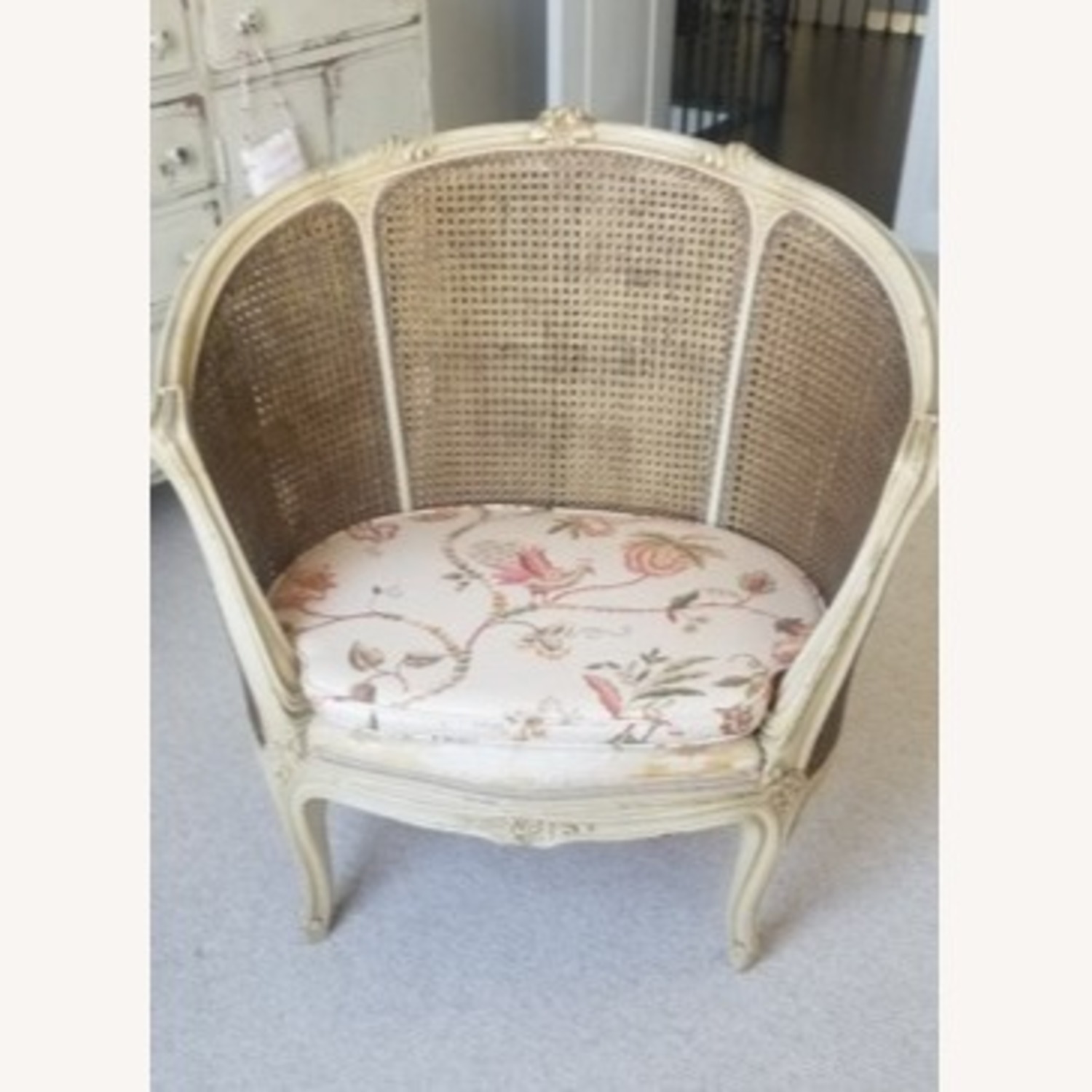 Vintage Cane Bergere Club Chair - image-1