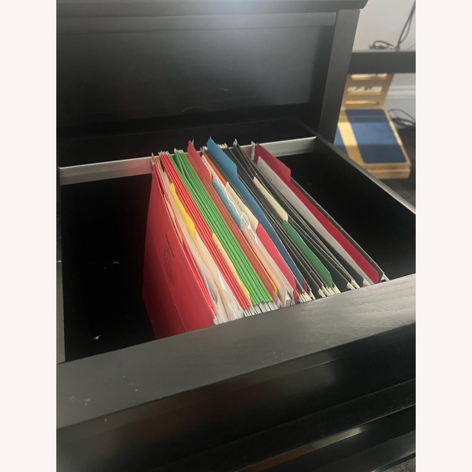 Crate & Barrel Spotlight Ebony Filing Cabinet - image-3