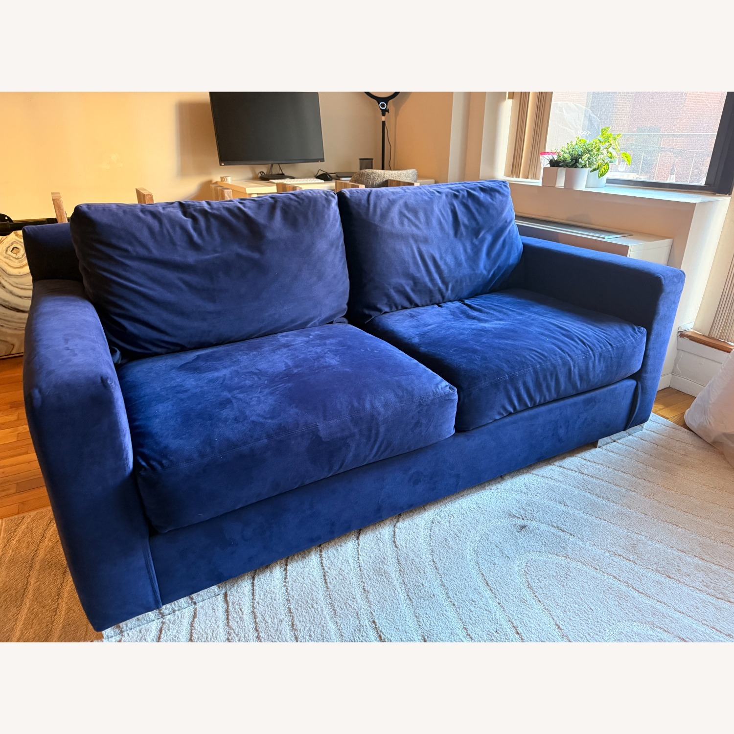 Kravet Custom Blue Jazz Loveseat - image-3