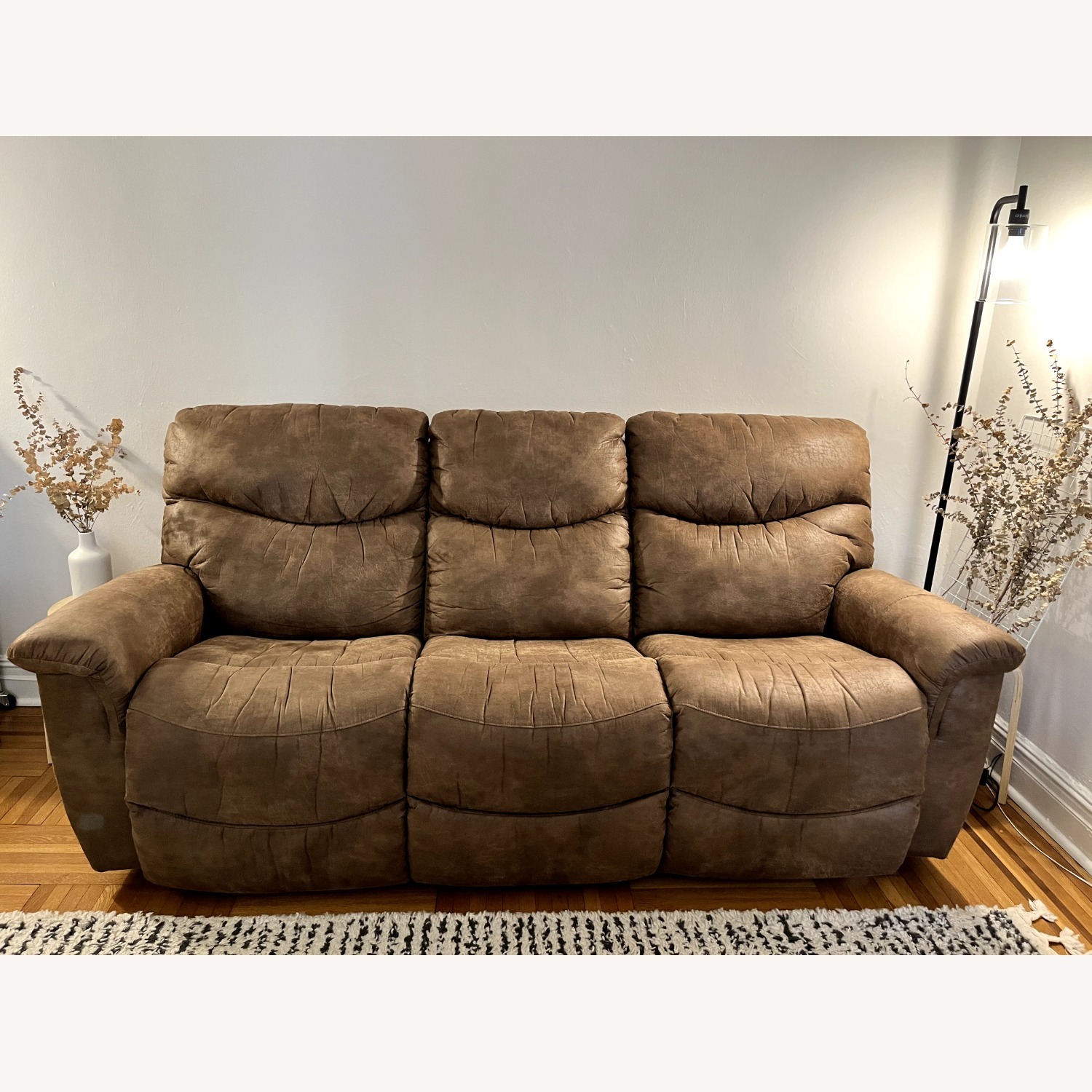 Leather La-Z-Boy Recliner Sofa - AptDeco