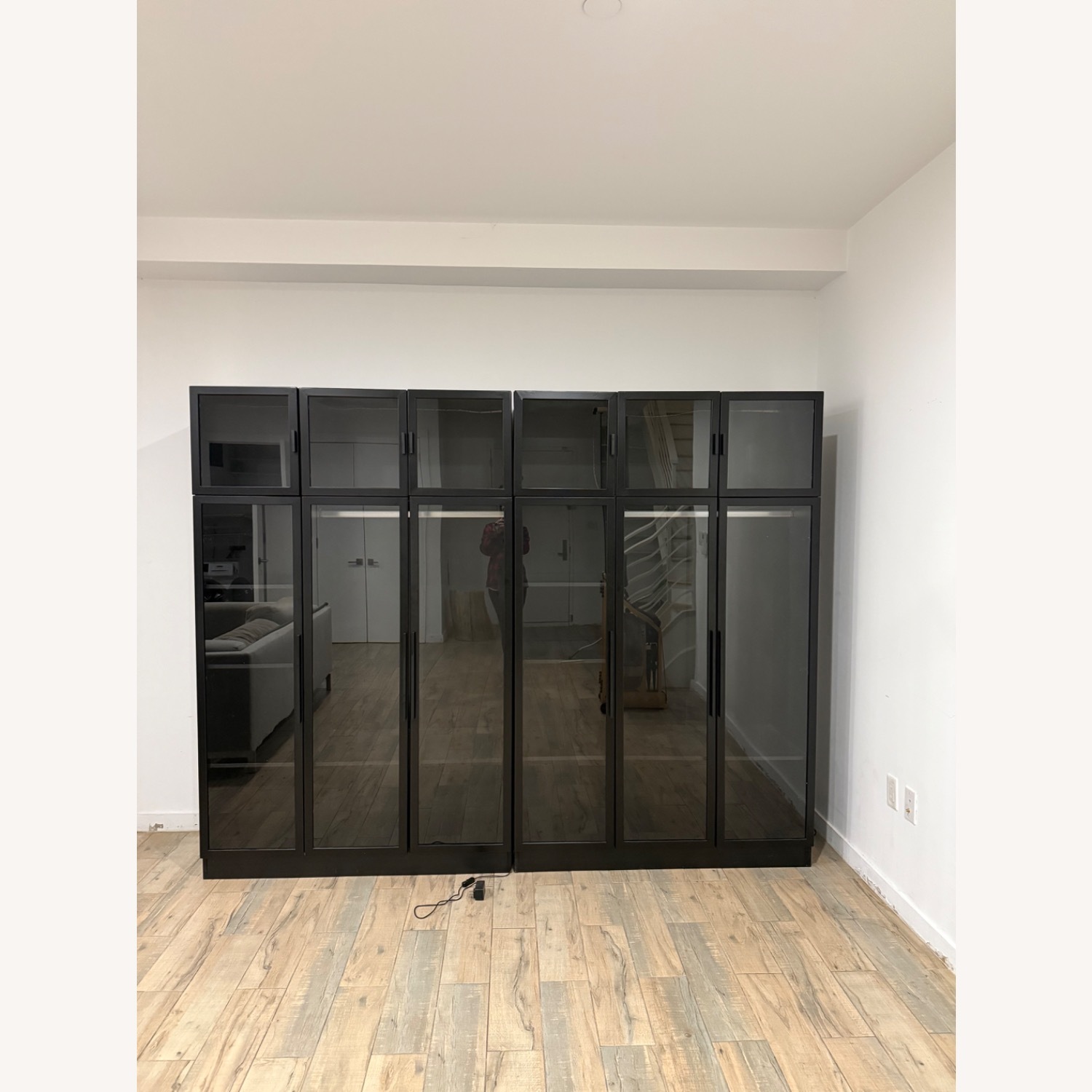 Wayfair Ivy Bronx Glass Armoire - image-5