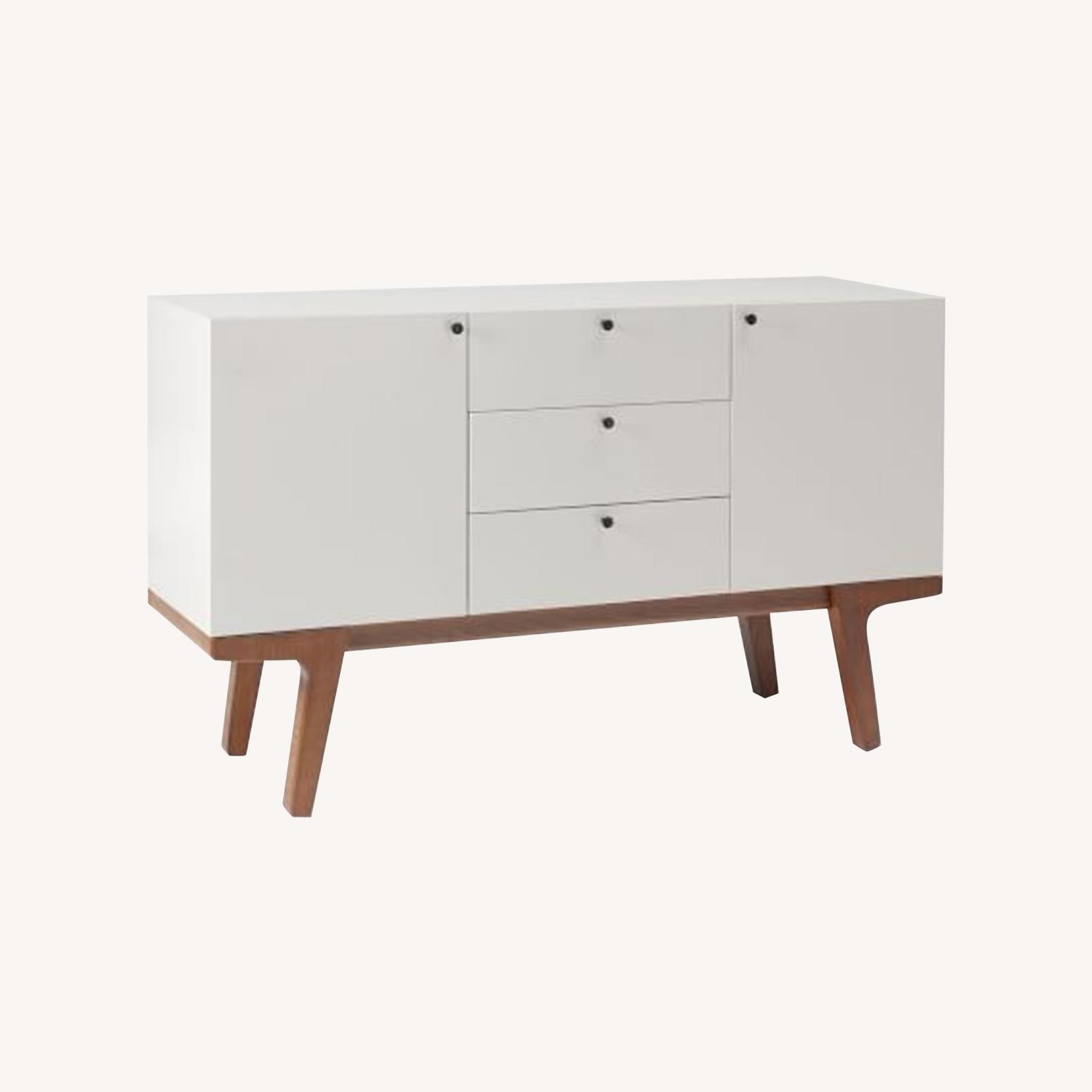 West Elm Modern Media Console 53" White - image-0