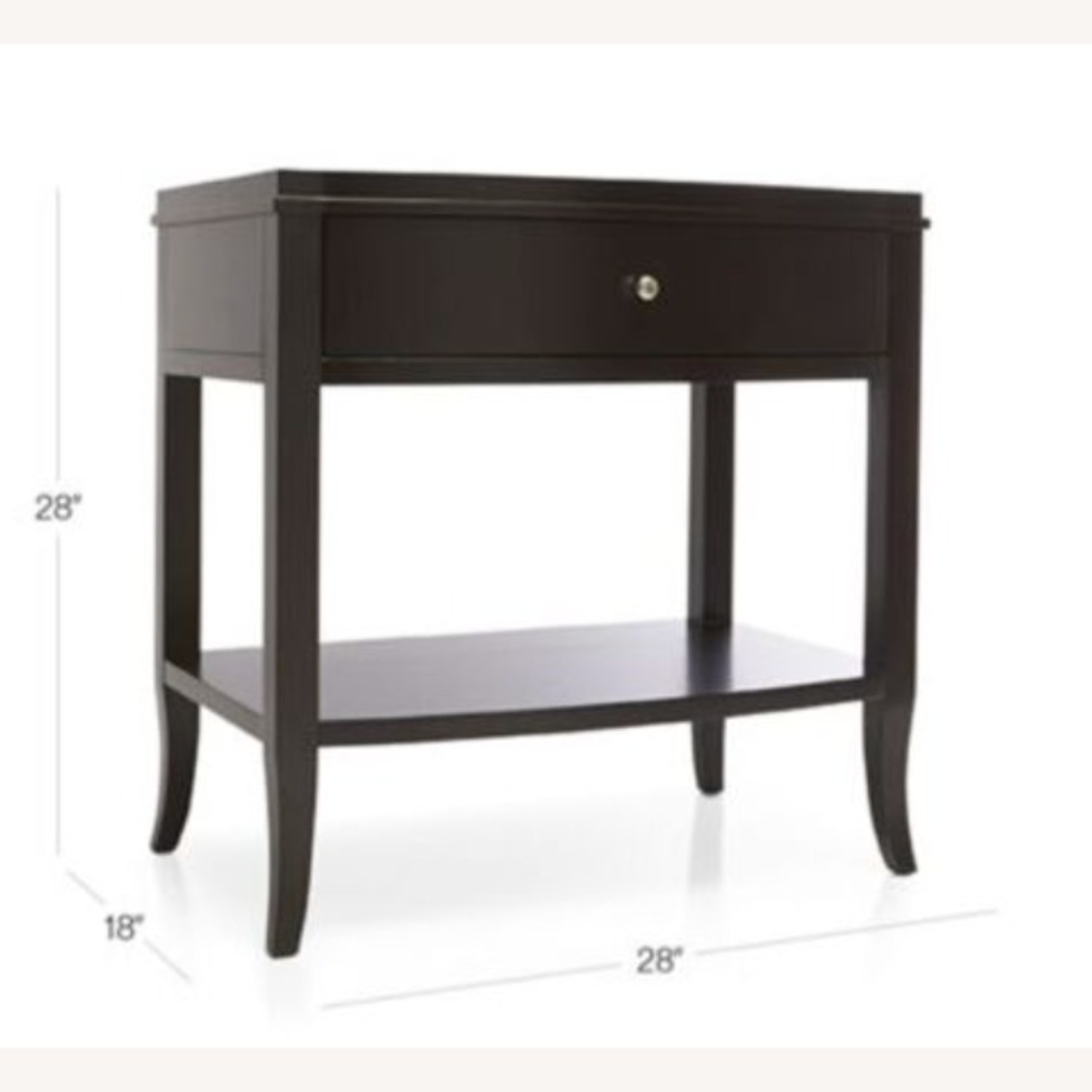 Crate & Barrel Colette Espresso Nightstands (set of 2) - image-2