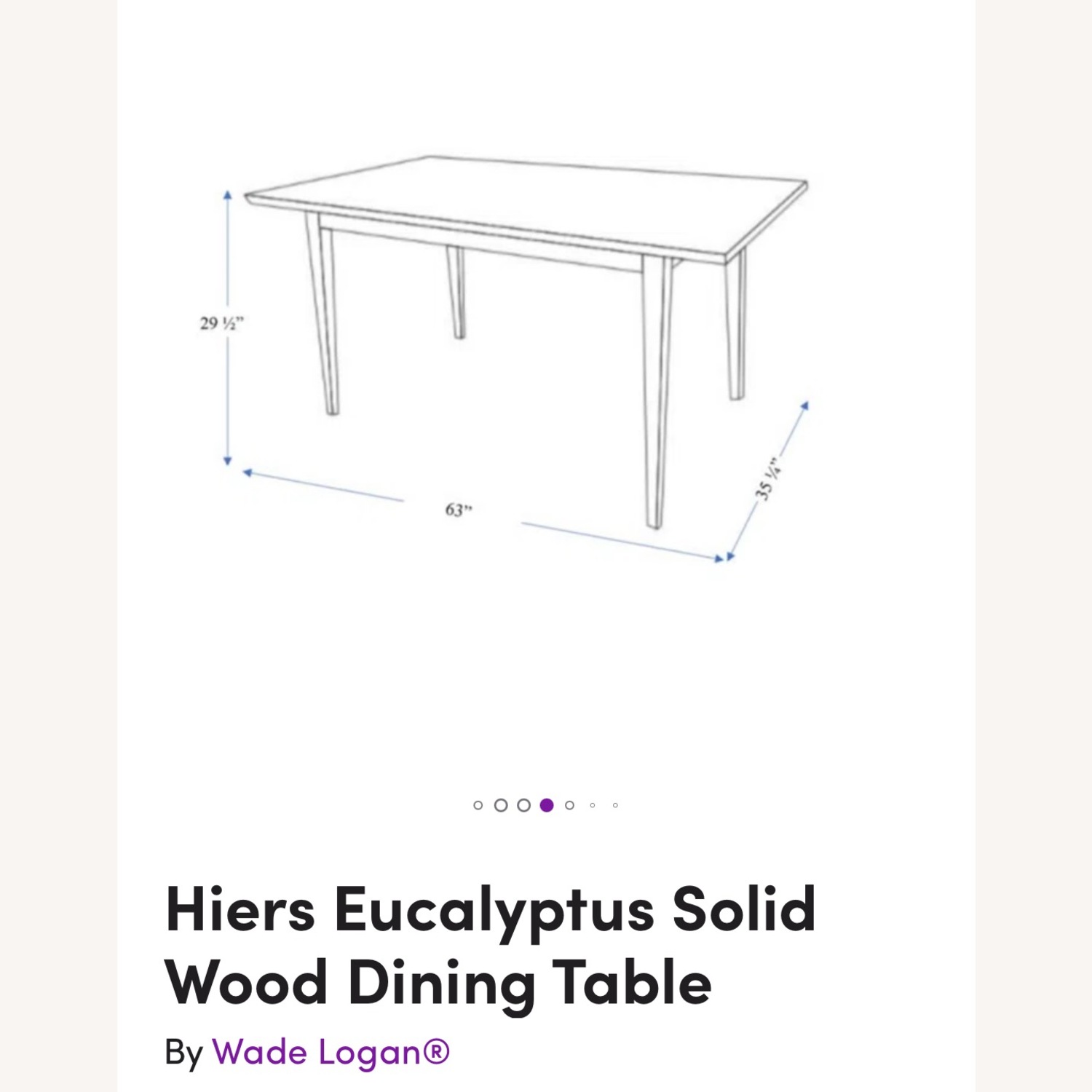 Wade Logan Heirs Solid Wood Dining Table - image-5