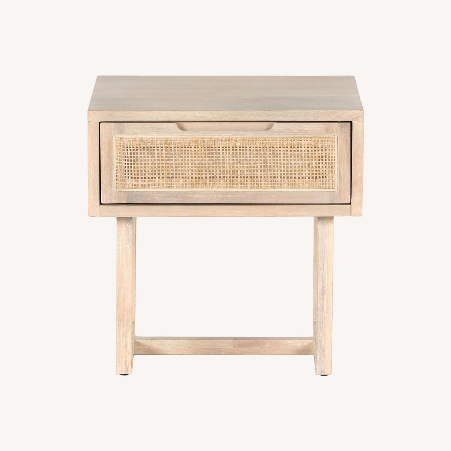 West Elm Yvette Woven Side Table (20") - image-0