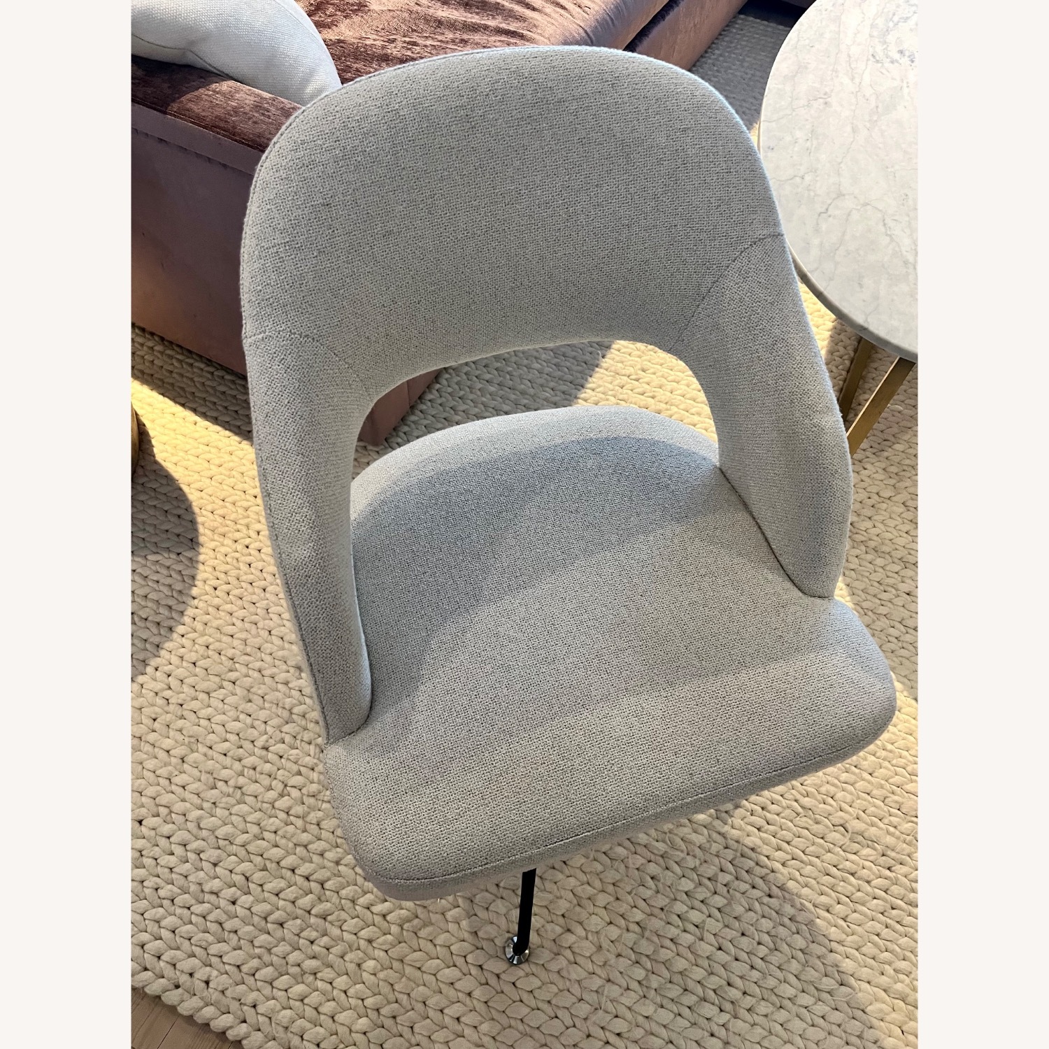 Pottery Barn Hartley Upholstered Swivel Desk Chair - image-5