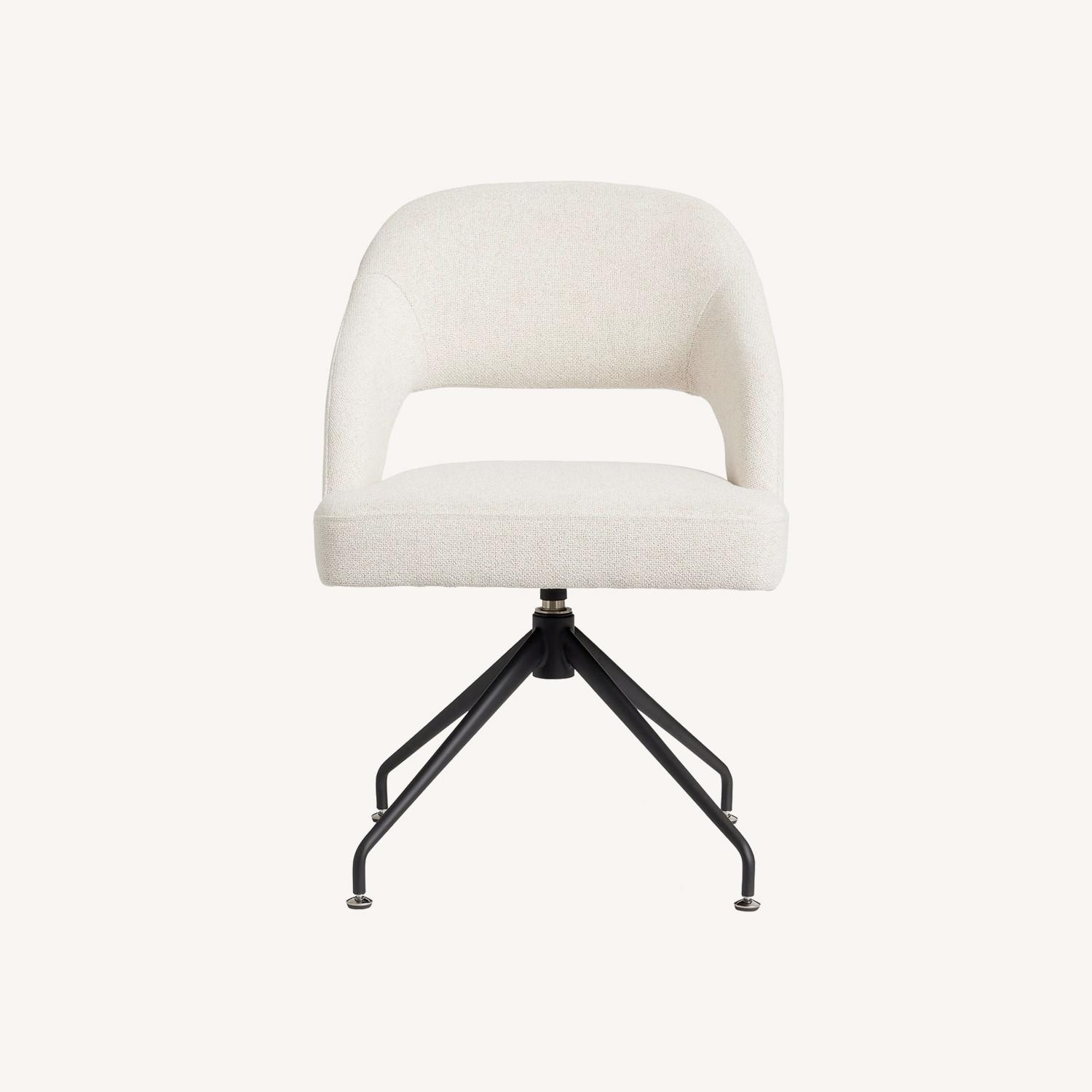 Pottery Barn Hartley Upholstered Swivel Desk Chair - image-0