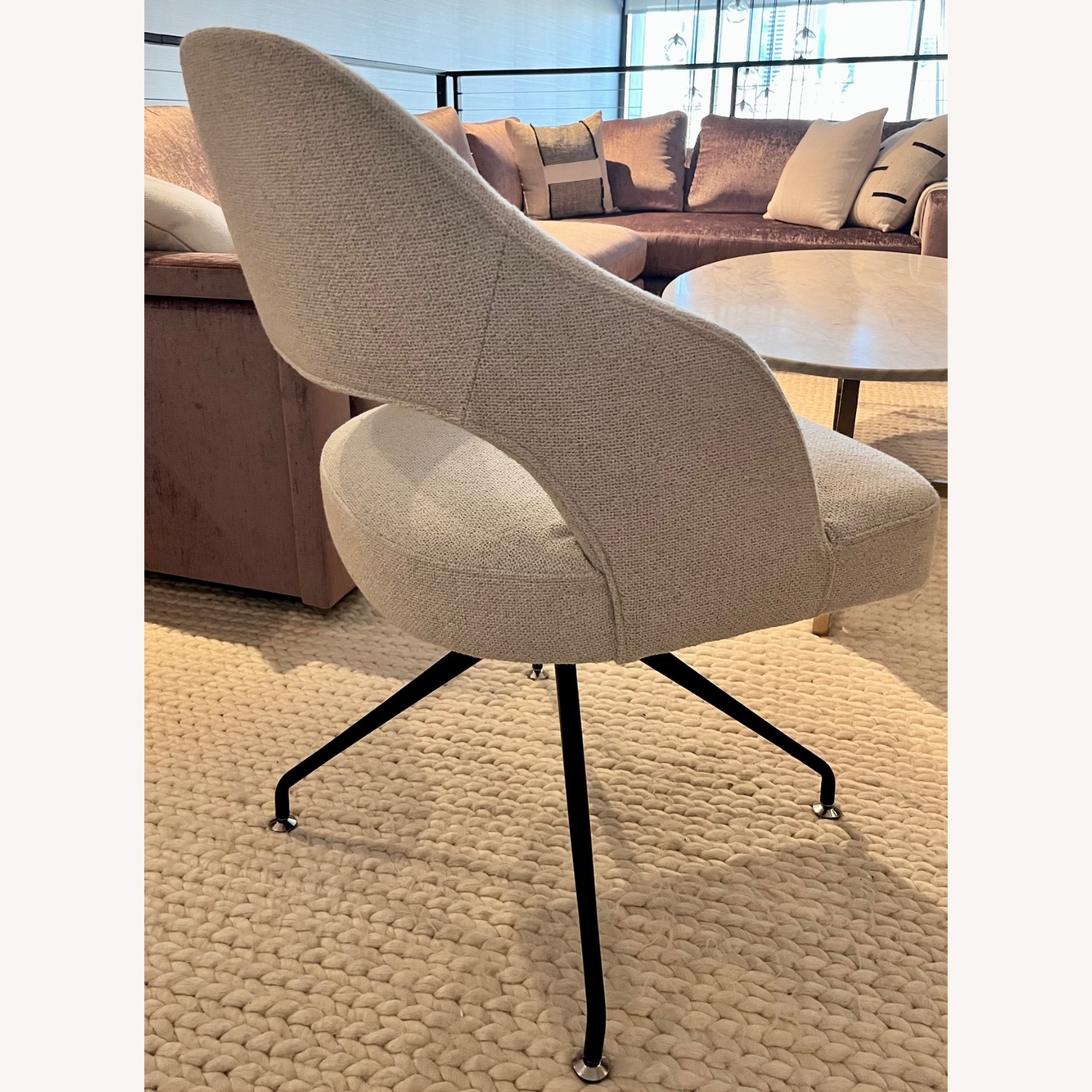 Pottery Barn Hartley Upholstered Swivel Desk Chair - image-3