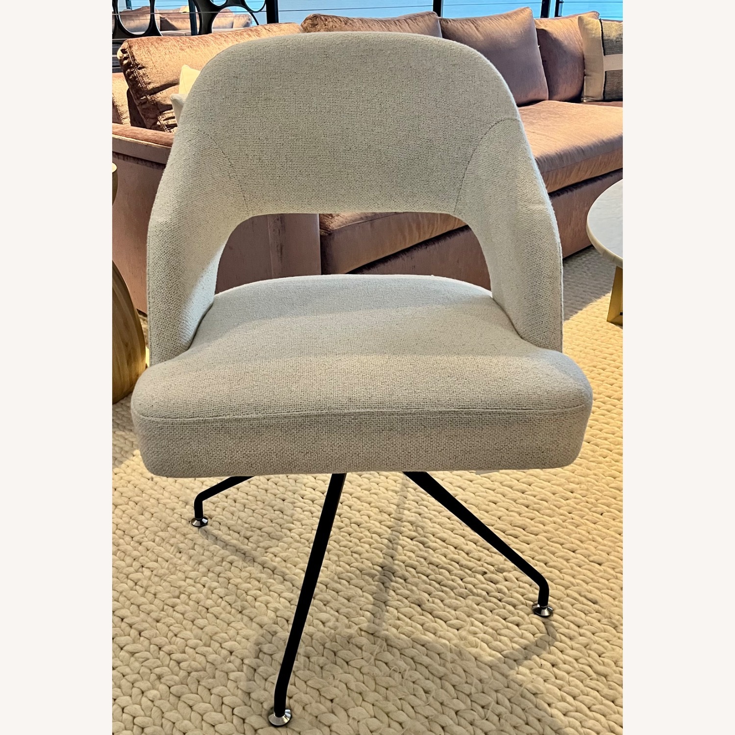 Pottery Barn Hartley Upholstered Swivel Desk Chair - image-1