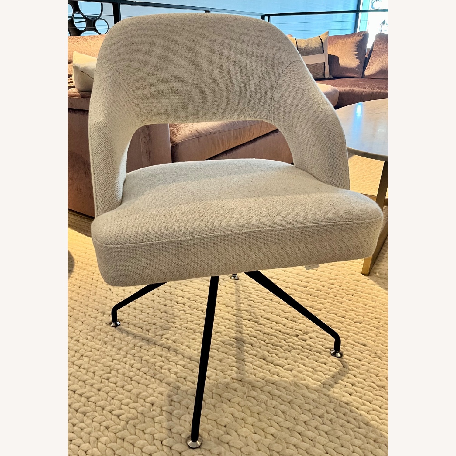 Pottery Barn Hartley Upholstered Swivel Desk Chair - image-2