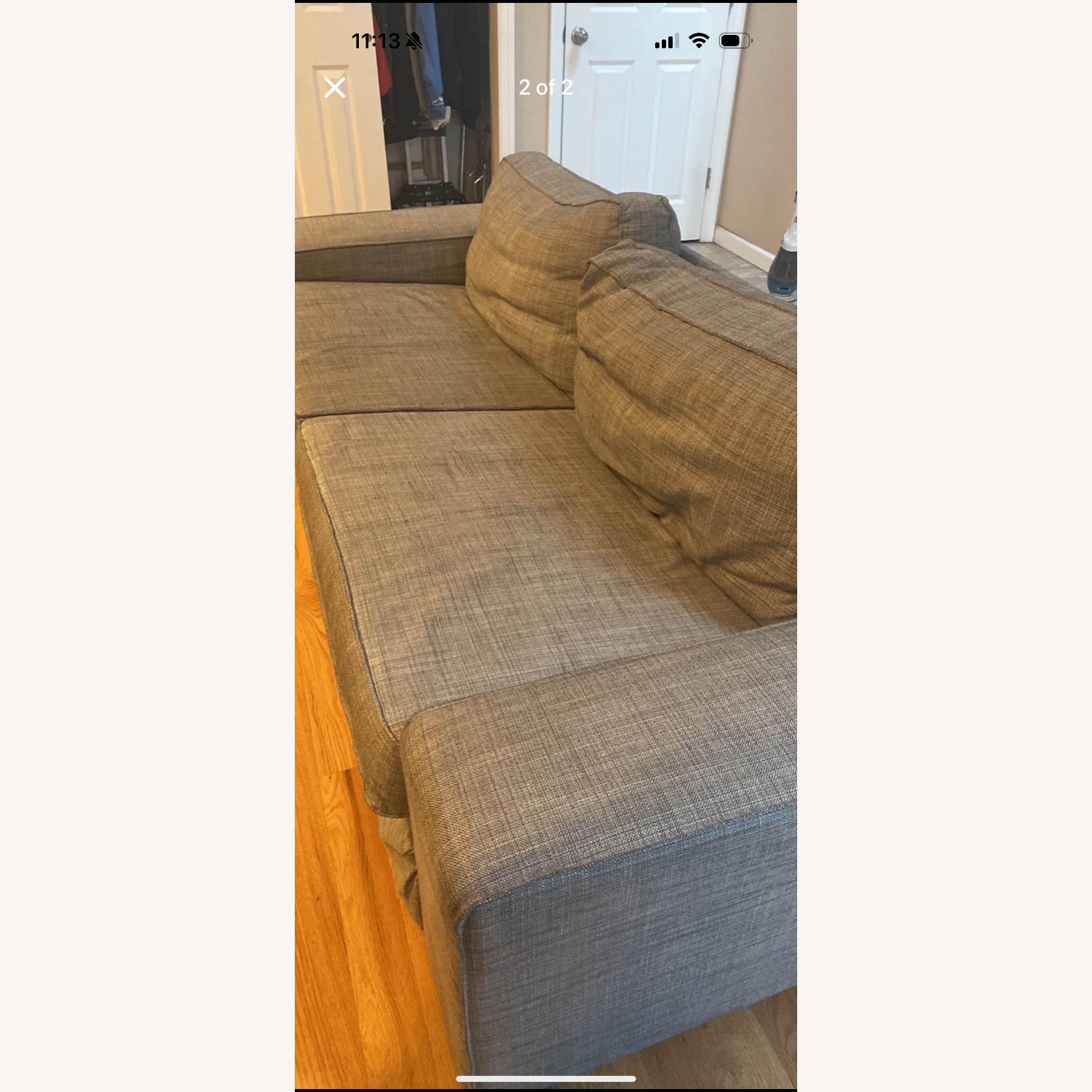 IKEA Grey 3 Seater Kivik Couch - image-1