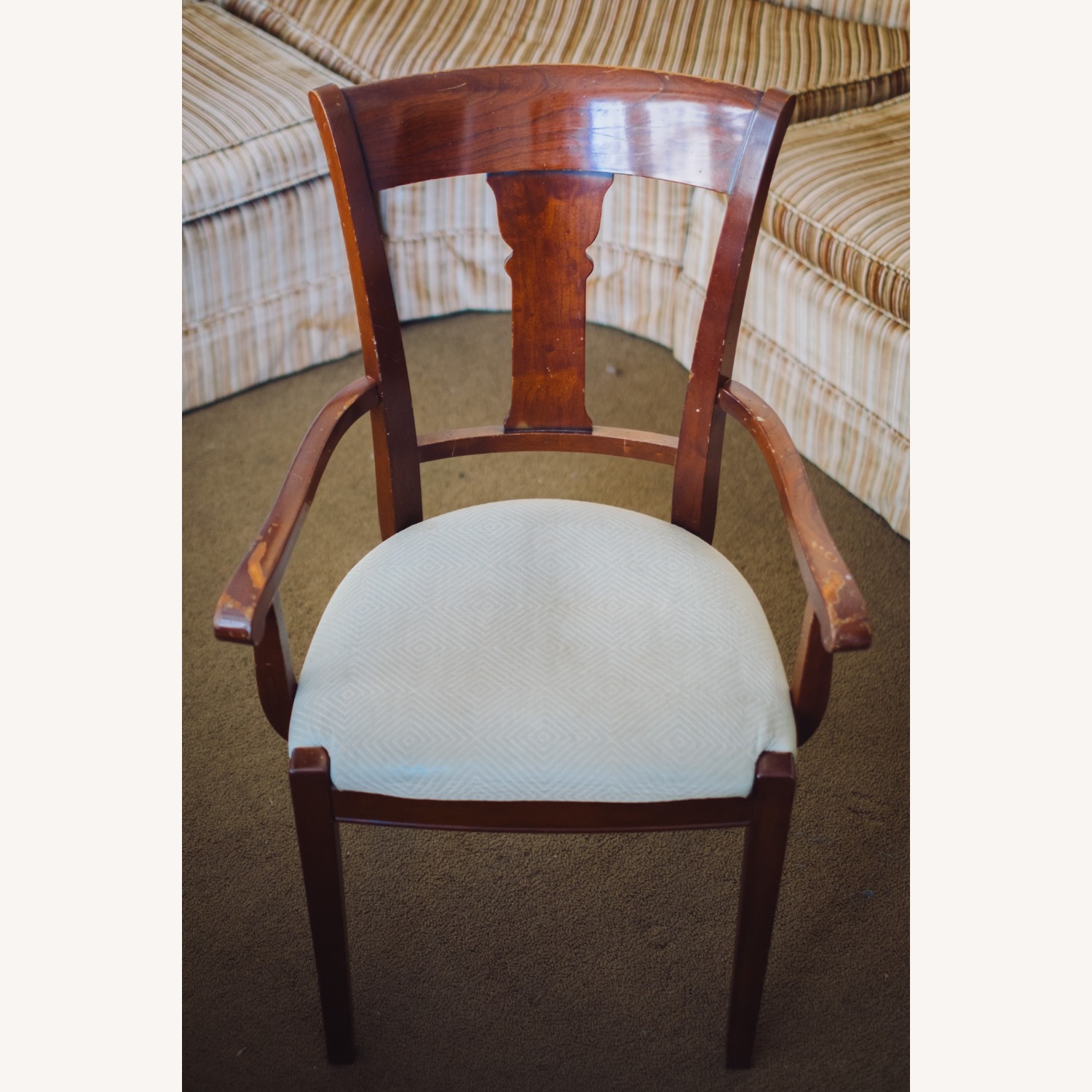 Grange Rochambeau Cherry Wood Dining Armchair - image-6