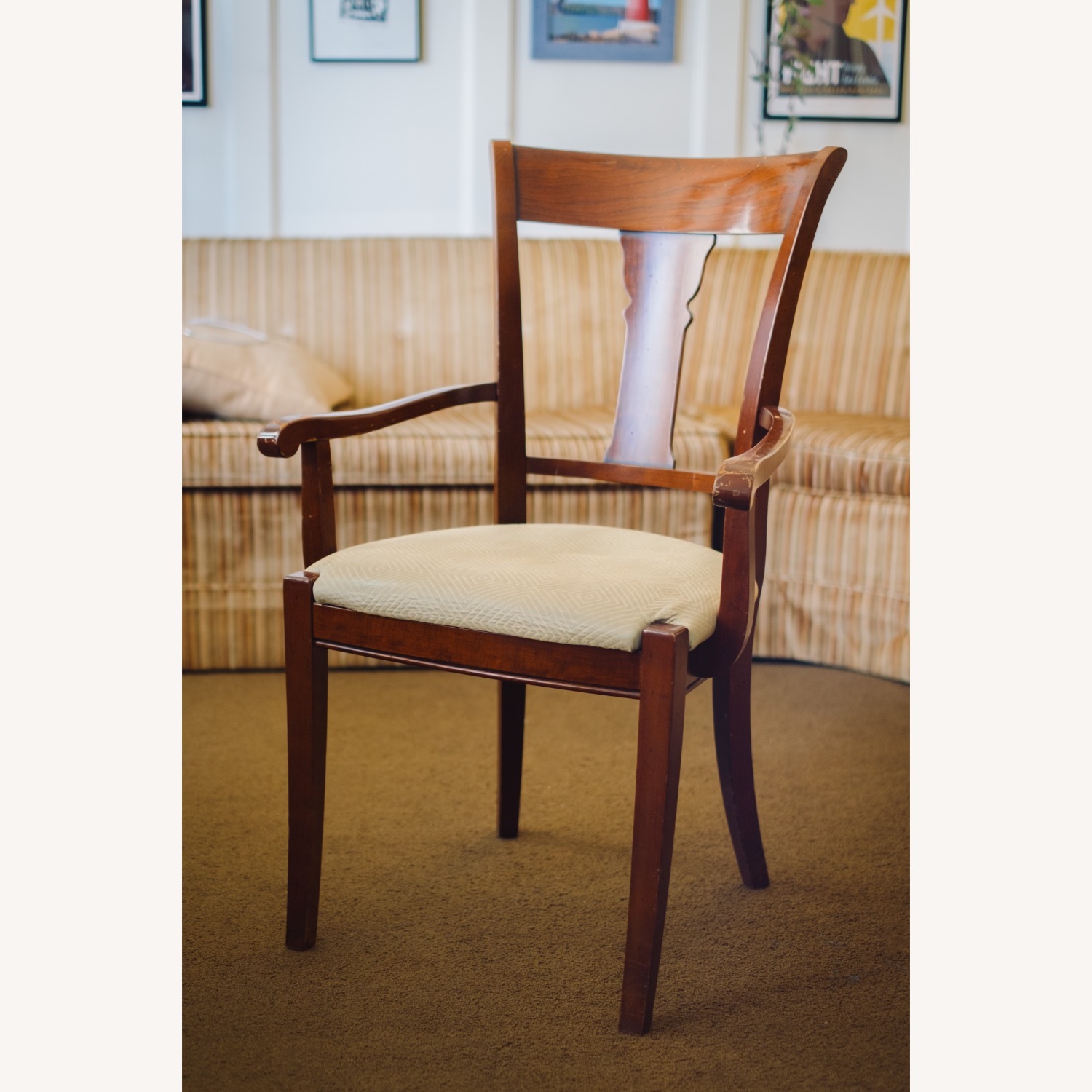 Grange Rochambeau Cherry Wood Dining Armchair - image-1