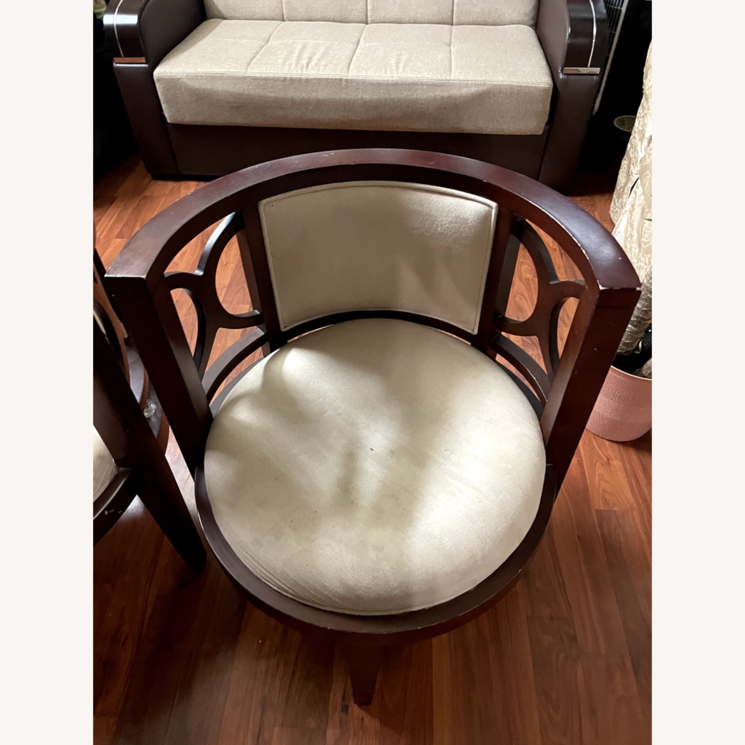 Unique Crescent Set of Two Accent Chairs - image-2