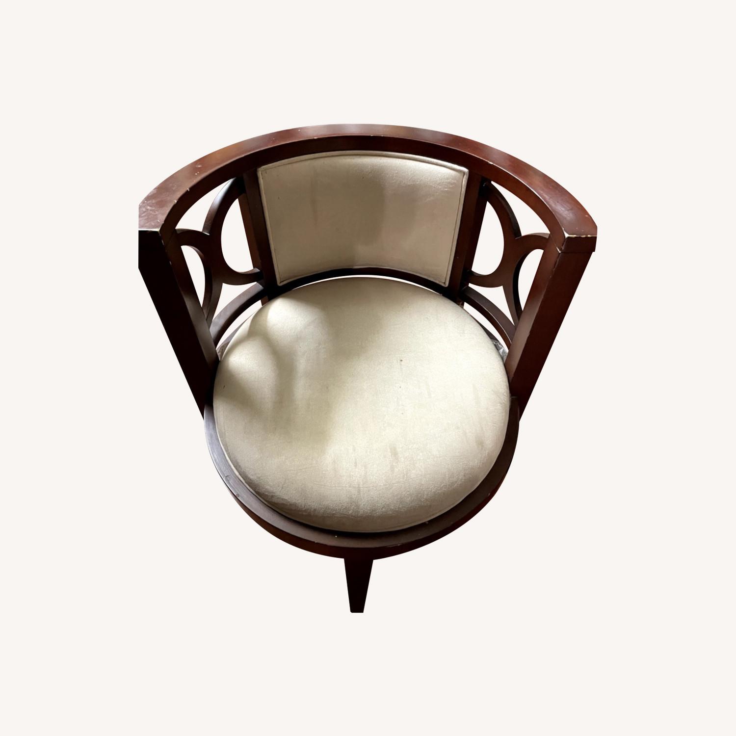 Unique Crescent Set of Two Accent Chairs - image-0