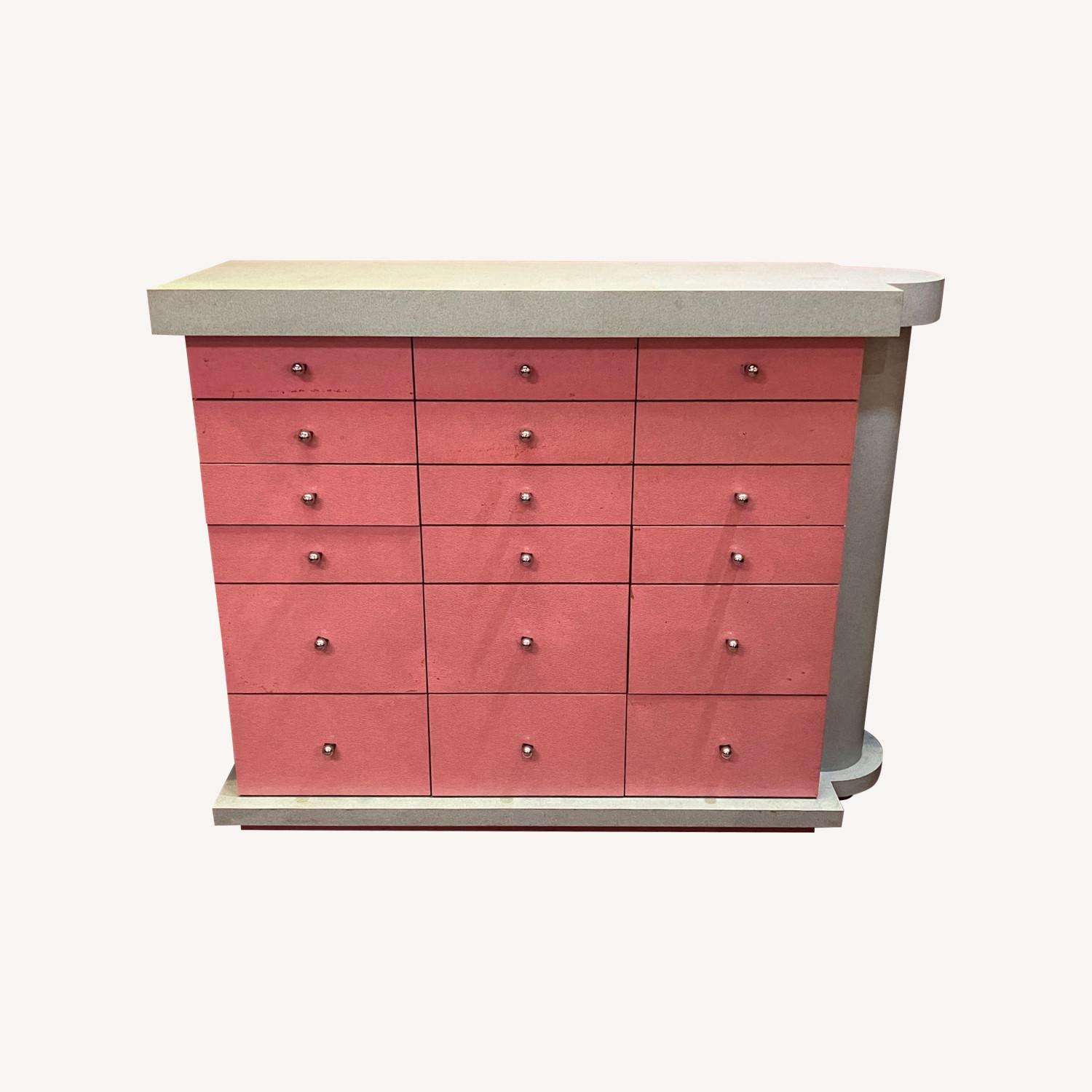 Vintage Diva's 80's Pink Cabinet Drawer Unit - image-0