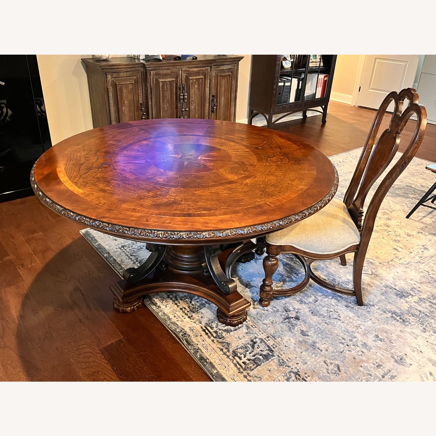 Rare Adjustable 4-8 Person Round Dining Set - image-1