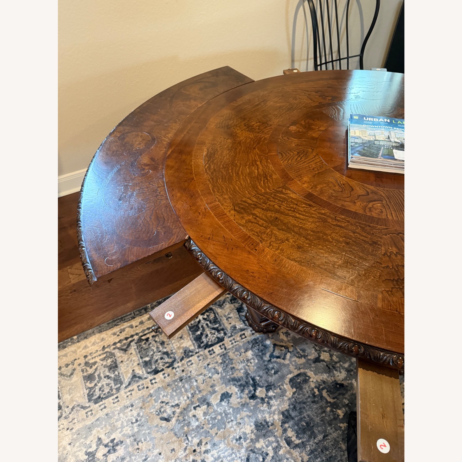 Rare Adjustable 4-8 Person Round Dining Set - image-6